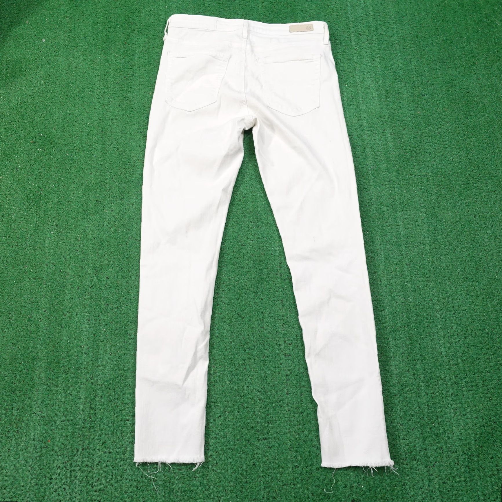 Denime ADRIANO GOLDSCHMIED White Ankle Jeans Womens Size 28 Regular Denim Size 28" / US 6 / IT 42 - 6 Thumbnail