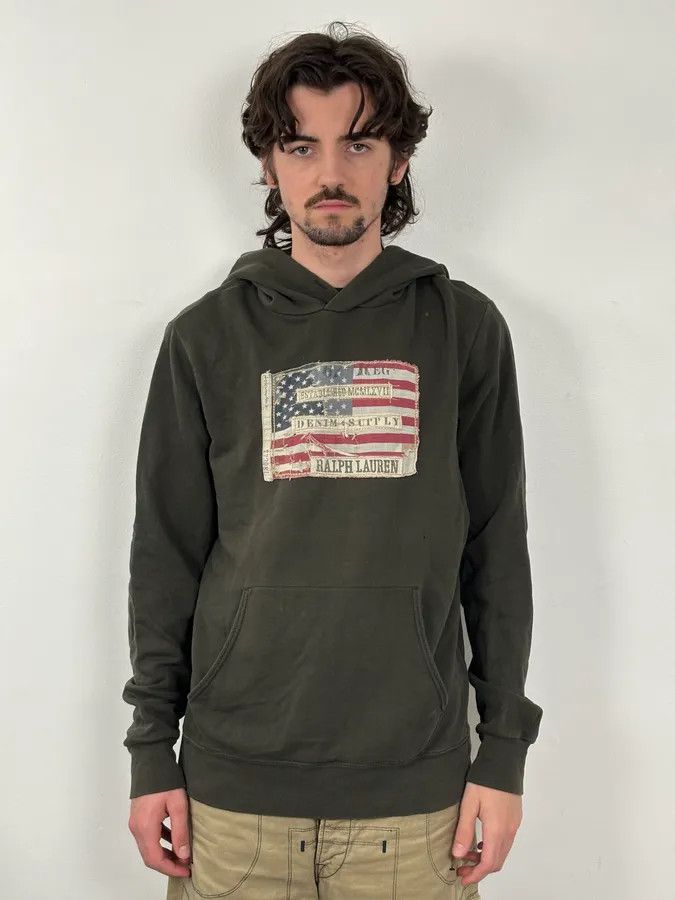 Polo Ralph Lauren 2010s Ralph Lauren Distressed Army USA Flag Hoodie Size US M / EU 48-50 / 2 - 1 Thumbnail