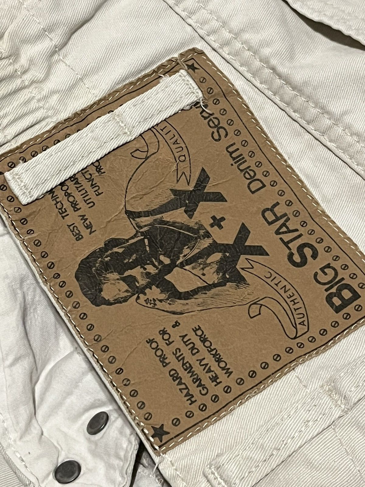 Big Star × G-Star × Vintage Vintage Baggy Denim Beige Made in France Size US 32 / EU 48 - 5 Thumbnail