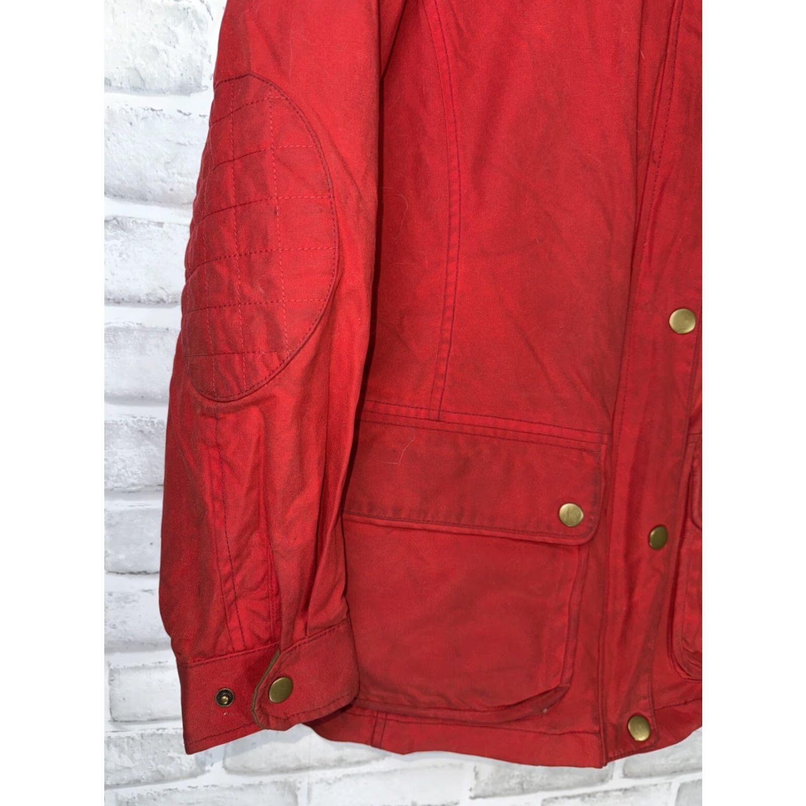 CO Duluth British Millerain Co Waxed Canvas Red Work Jacket Womens S Size S / US 4 / IT 40 - 4 Thumbnail