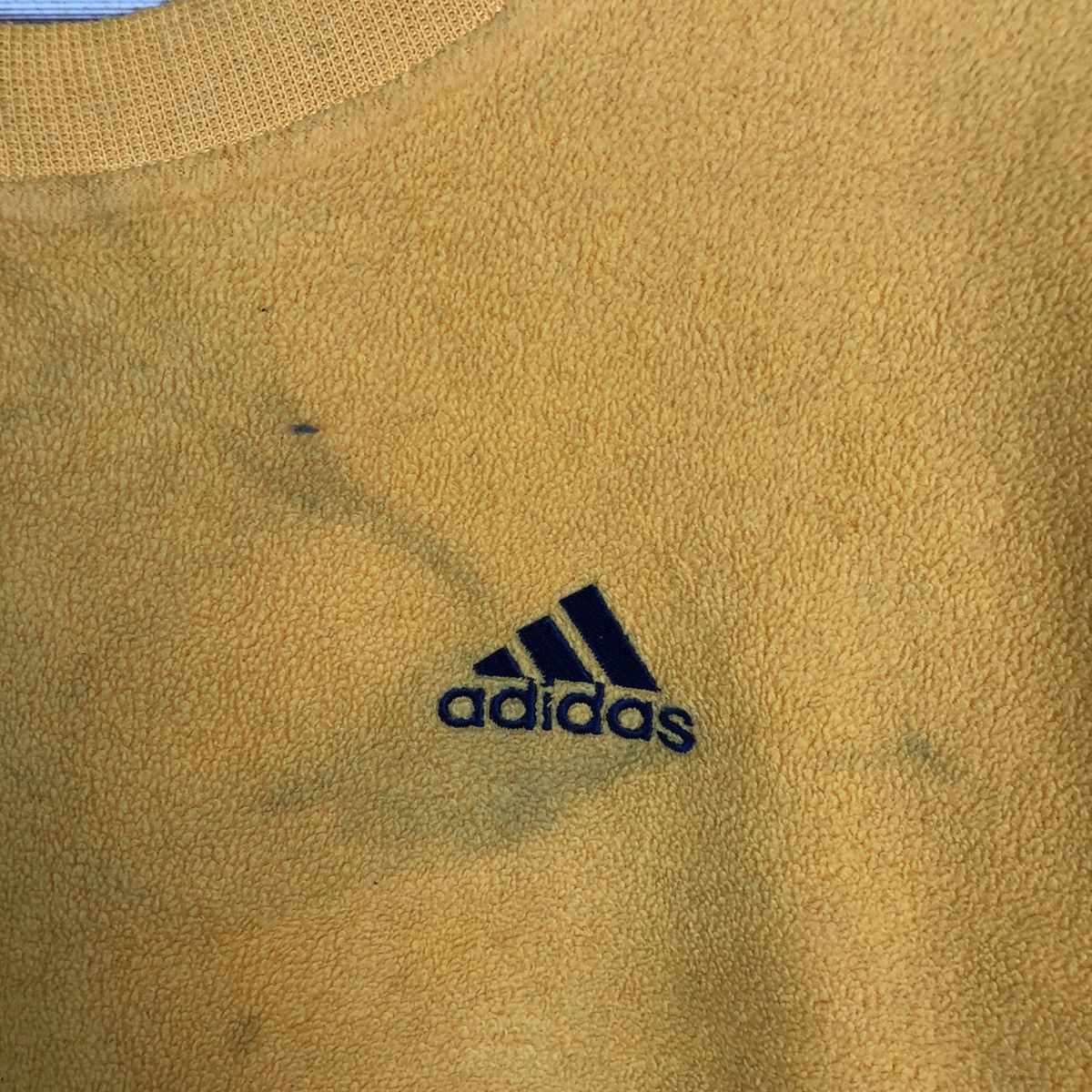 Adidas × Vintage Adidas Yellow dirty Sweatshirt #A254 Size US S / EU 44-46 / 1 - 9 Thumbnail