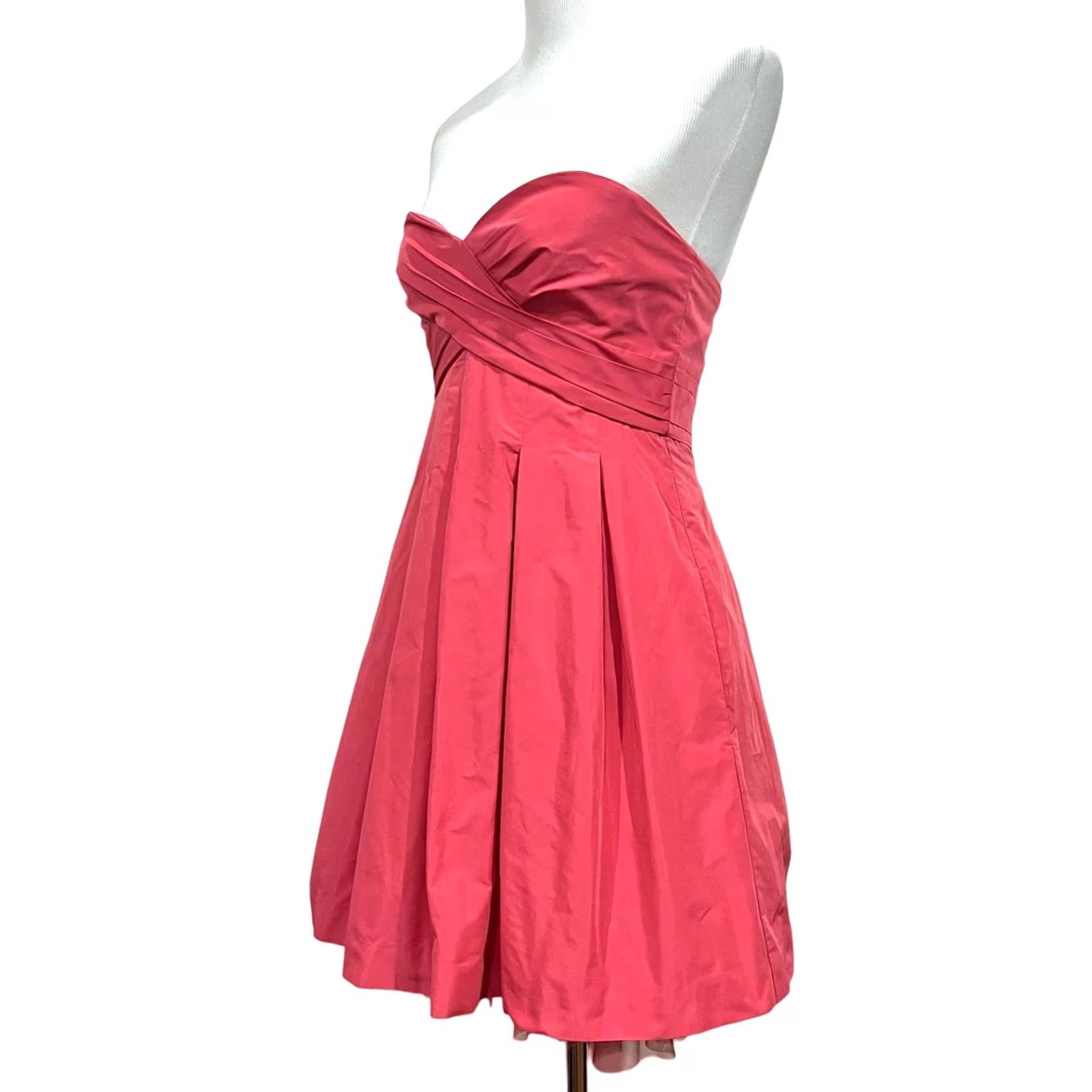 Bcbgmaxazria BCBGMAXAZRIA Dress Pink Coral Strapless Sweetheart Formal Pockets Party Size 4 Women Short Size S / US 4 / IT 40 - 3 Thumbnail