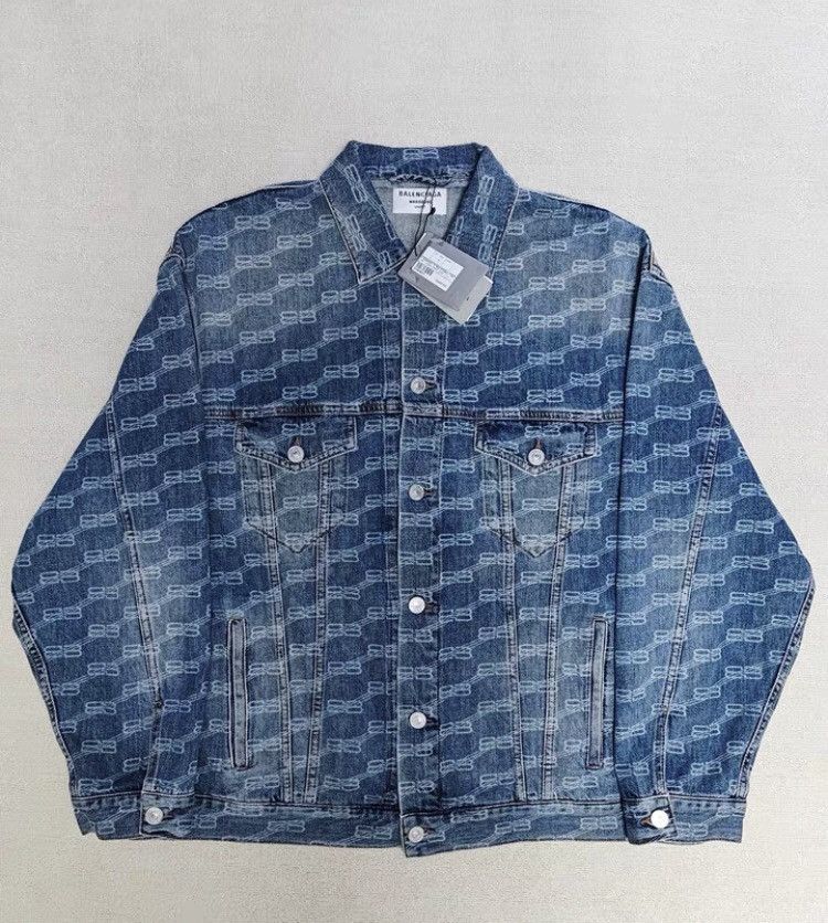 Balenciaga Balenciaga 23ss BB Monogram denim jacket - DMC Size US S / EU 44-46 / 1 - 1 Thumbnail