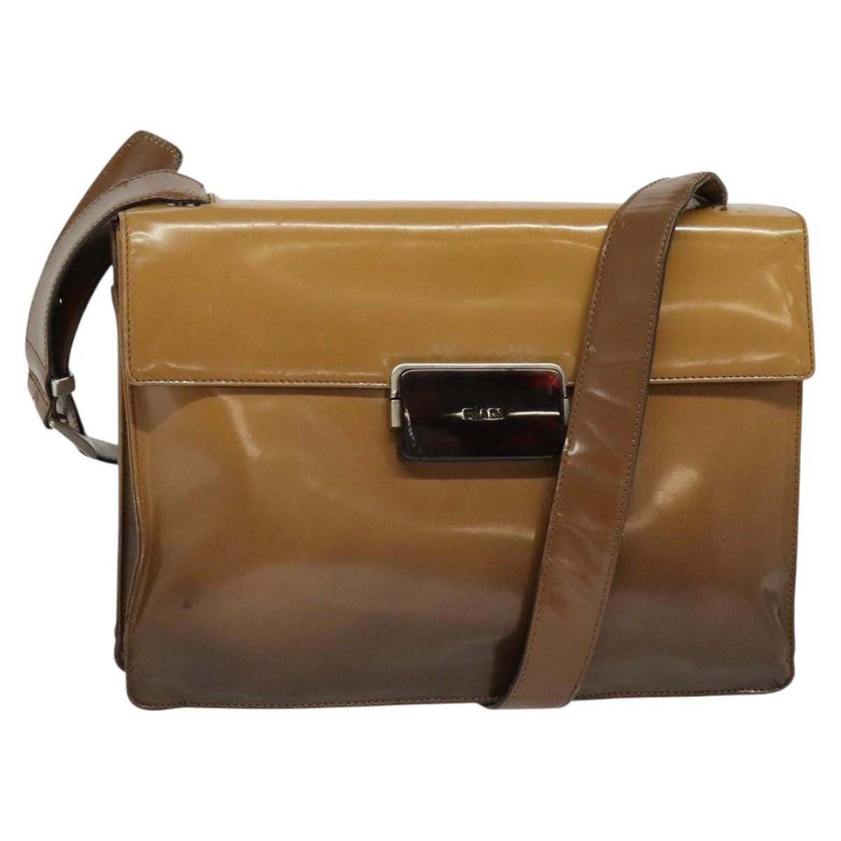 Prada PRADA Shoulder Bag Enamel Beige Silver Size ONE SIZE - 1 Thumbnail