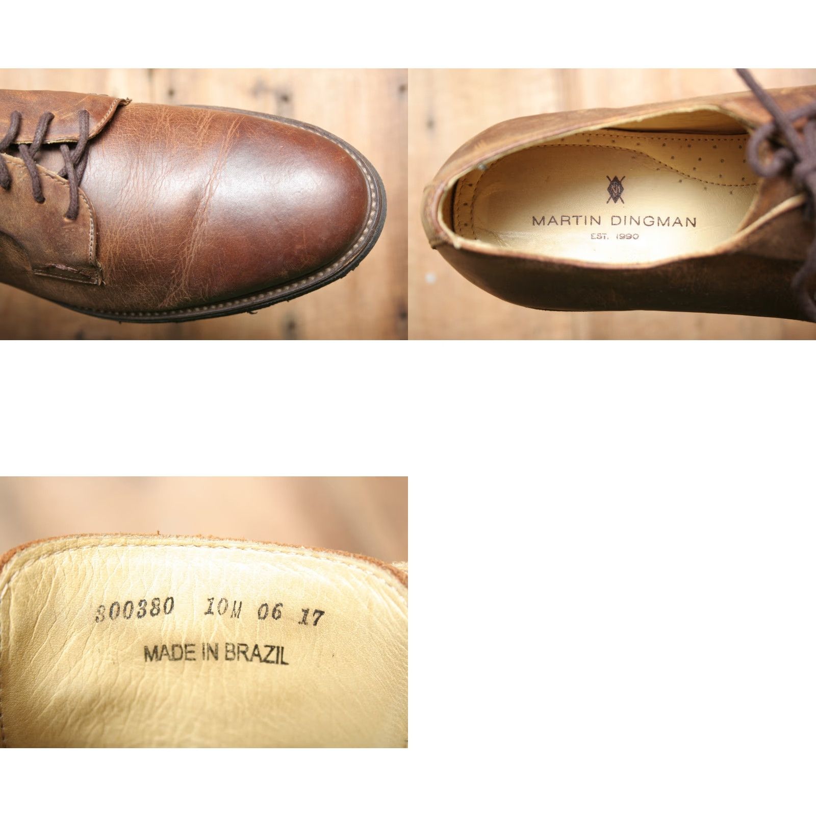 Vintage MARTIN DINGMAN Brown Leather Oxford Sz. 10M Men Casual Shoes Oxfort Brown Leather Oxford Mens 10 M Size US 10 / EU 43 - 8 Thumbnail
