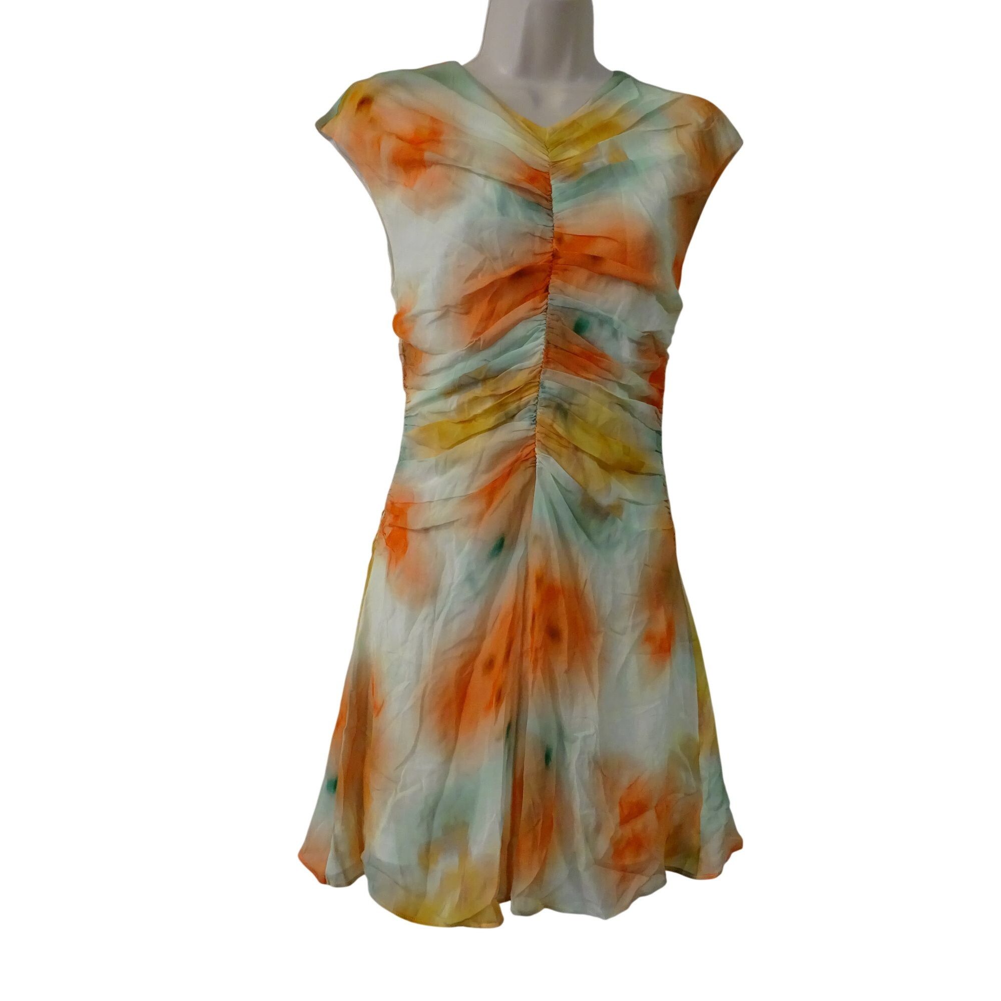 Banana Republic Banana Republic Women Chiffon Ruched Front Mini Dress Size 0 Size XS / US 0-2 / IT 36-38 - 1 Thumbnail