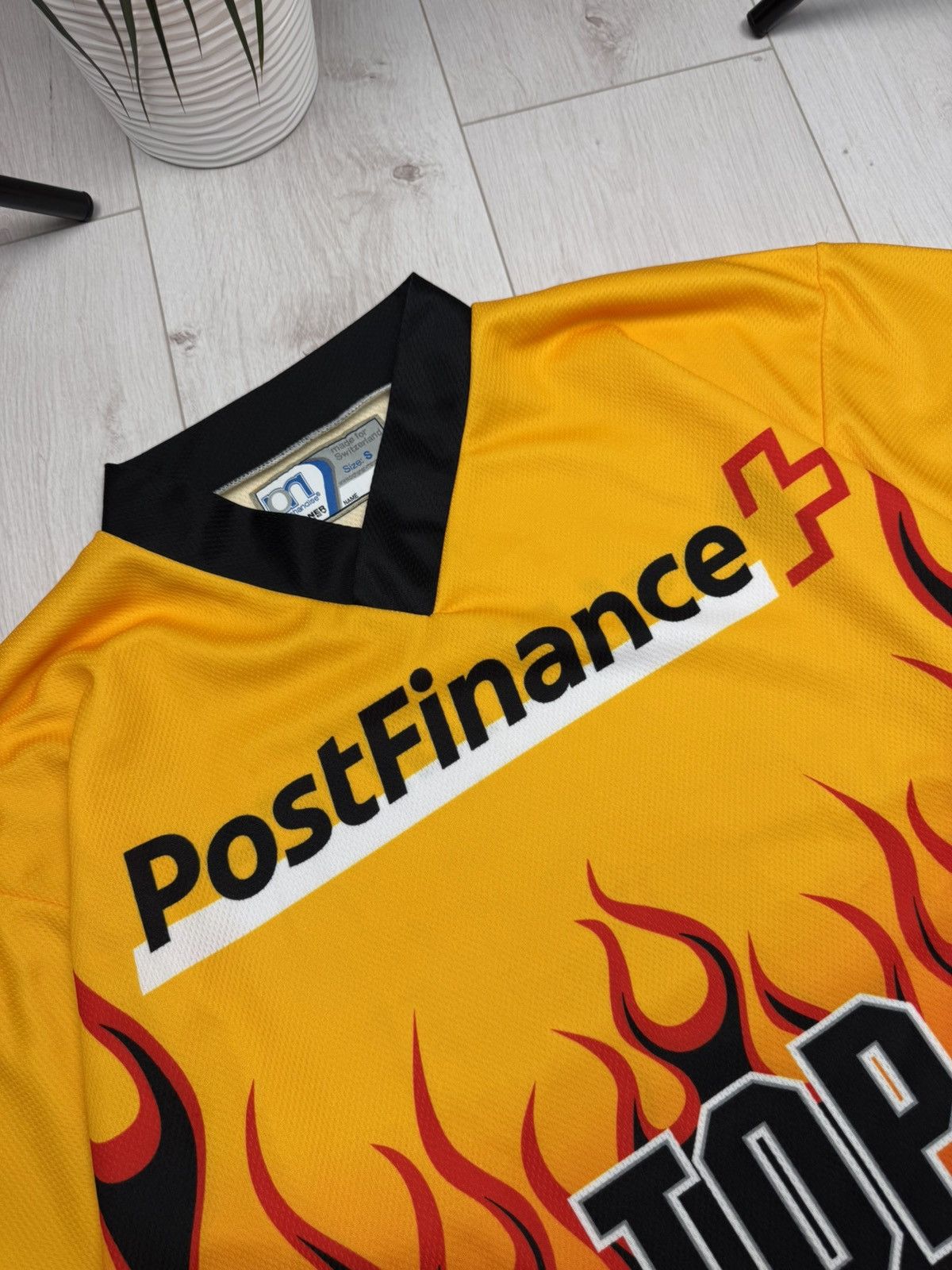 NHL Swiss Ice Hockey Top Scorer Flame 3/4 Sleeve Jersey Shirt Size US S / EU 44-46 / 1 - 3 Thumbnail