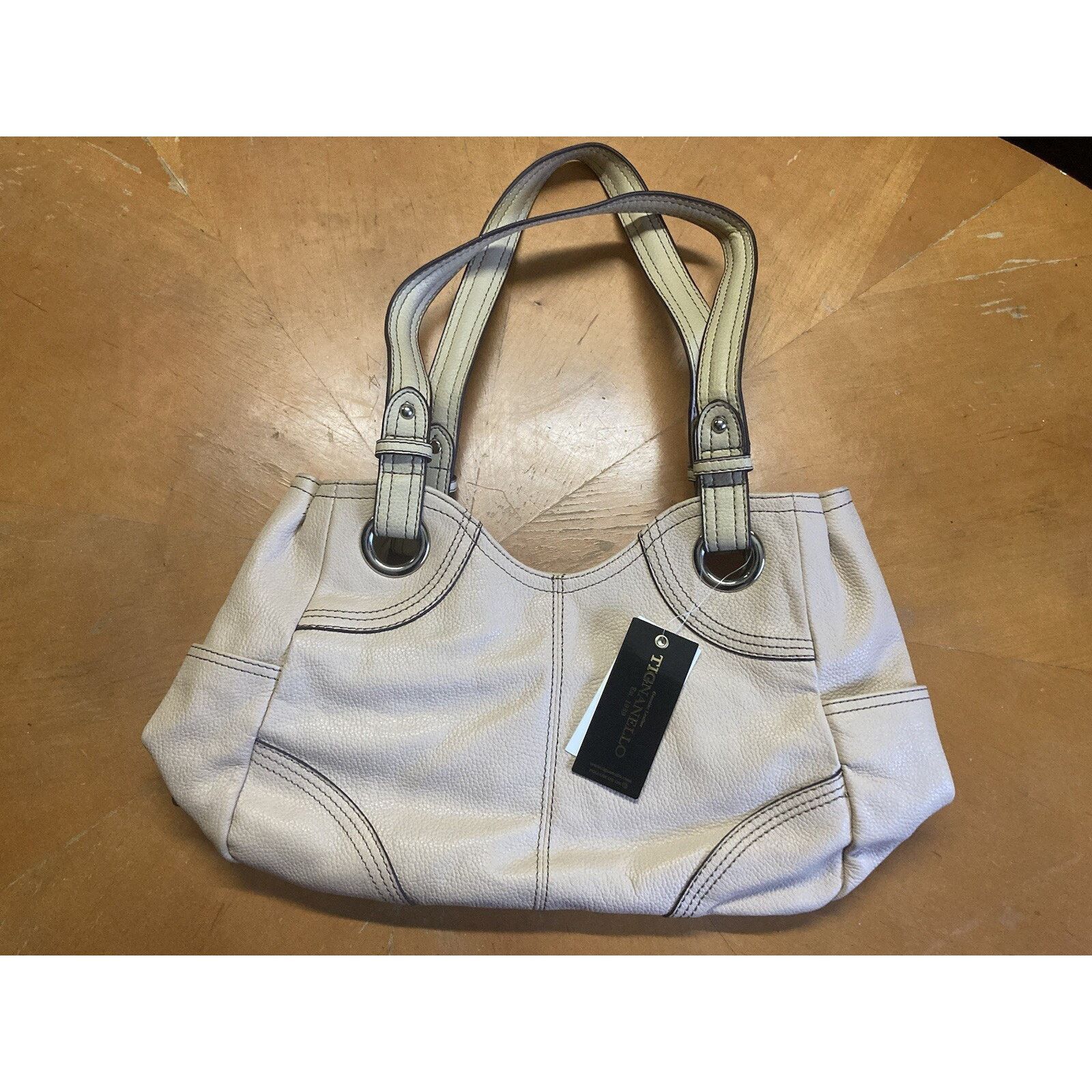 Other NEW Tignanello Pebble Shopper Cream Brûlée Handbag w/ Straps Size ONE SIZE - 1 Thumbnail