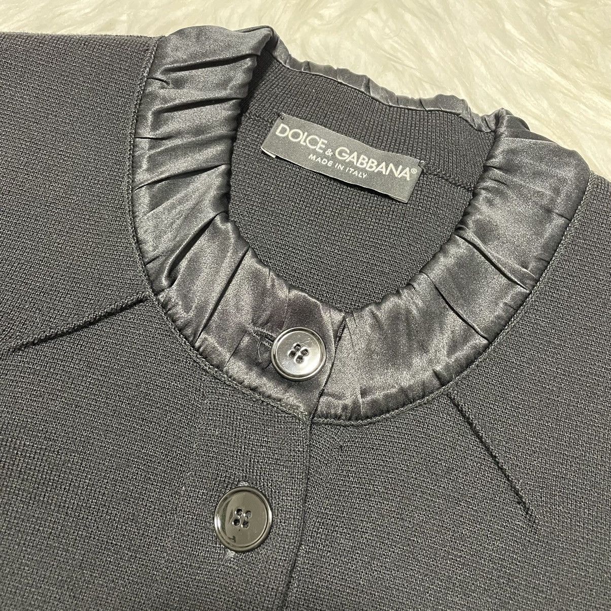 Dolce & Gabbana Dolce & Gabbana Smoke Piping No Collar Jacket 38 Black Size XS / US 0-2 / IT 36-38 - 8 Thumbnail