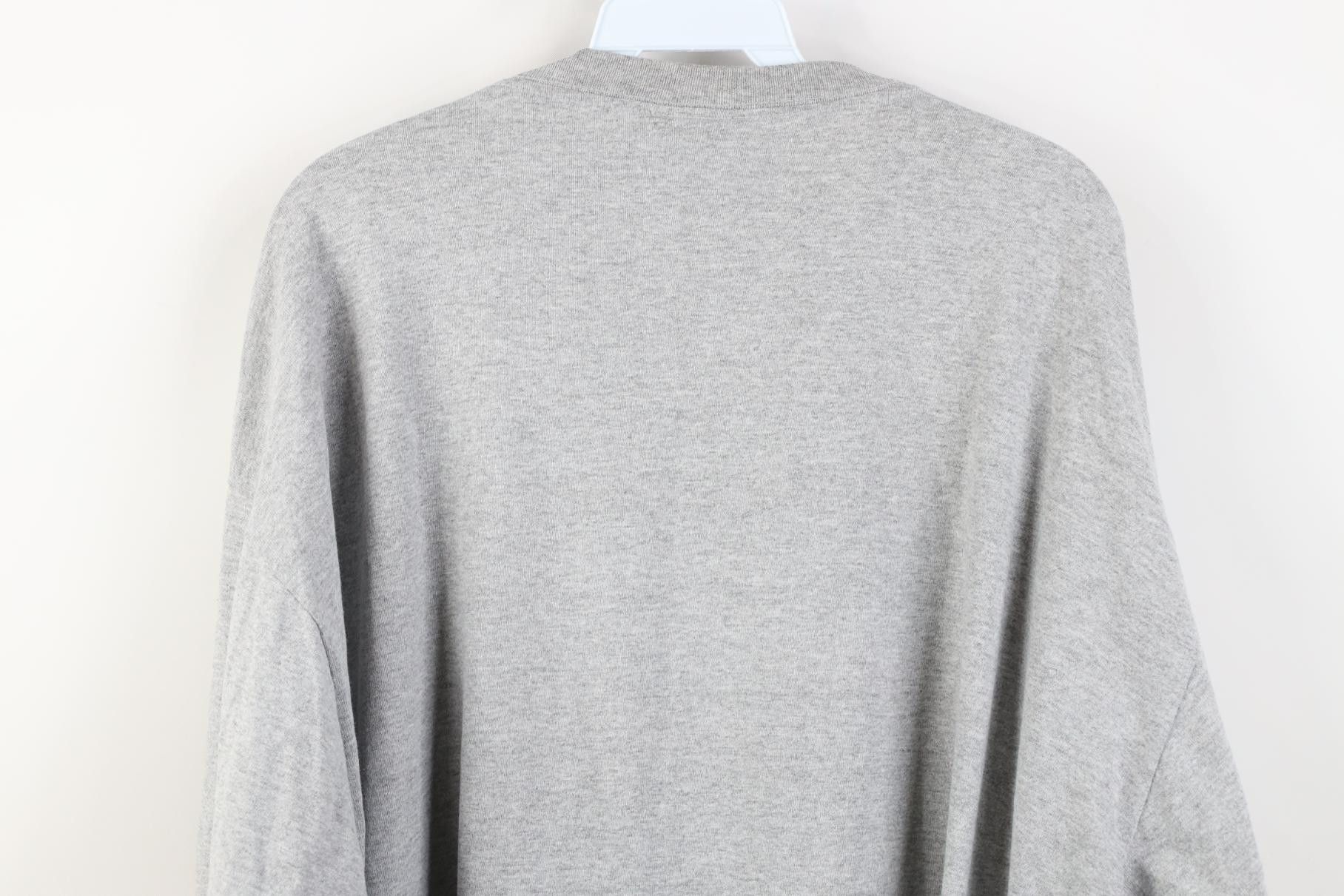 Vintage Vintage 90s University Long Sleeve T-Shirt Heather Gray USA Size US XXL / EU 58 / 5 - 14 Thumbnail