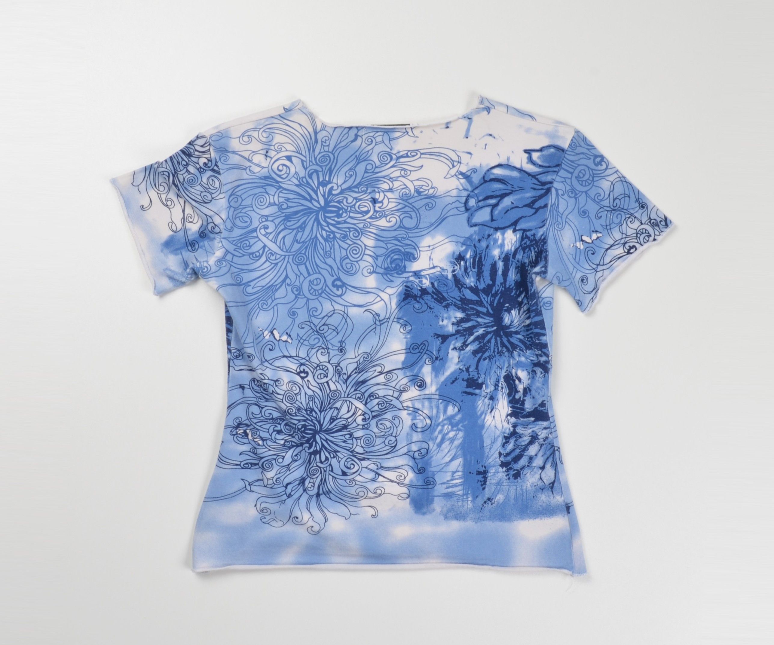 Dior Vintage Christian Dior by John Galliano Floral Tee Top Size S / US 4 / IT 40 - 4 Thumbnail