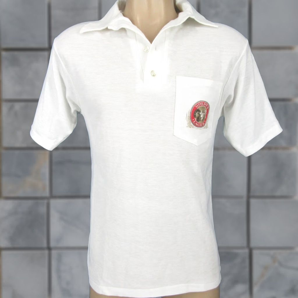 Vintage VINTAGE Coors POCKET T-Shirt XS Mens White 80s Beer Slim 50% Cotton/50% Polyester Size US XS / EU 42 / 0 - 1 Thumbnail