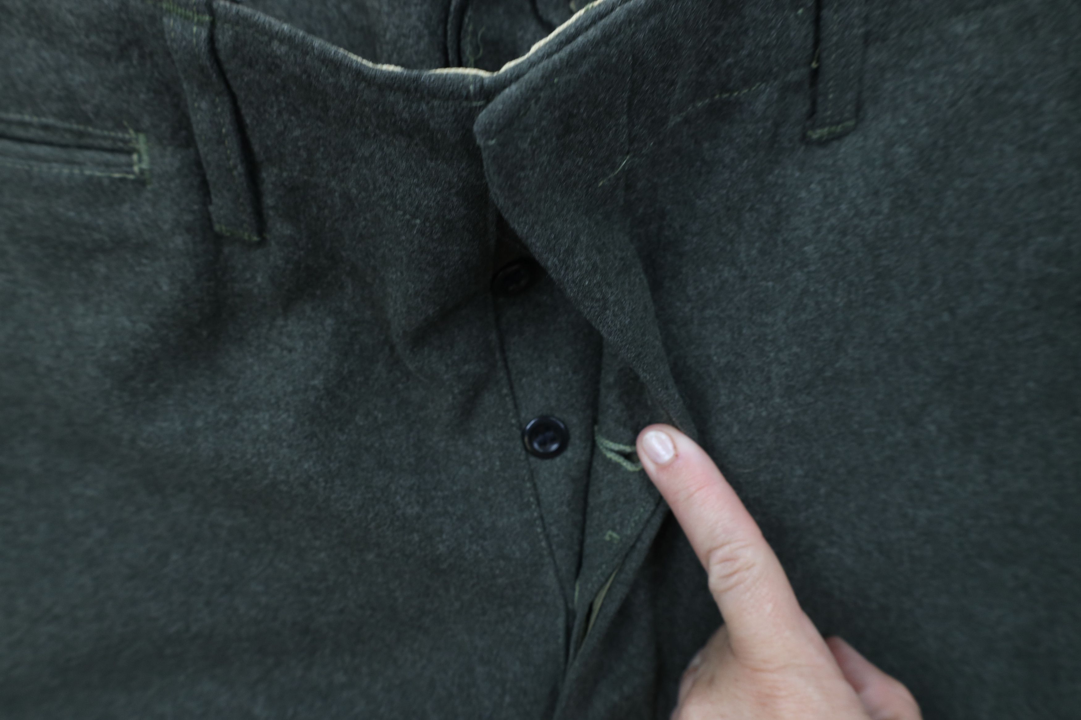 Vintage Vintage 40s 50s Military Heavyweight Fly Wool Pants USA Size US 36 / EU 52 - 6 Thumbnail