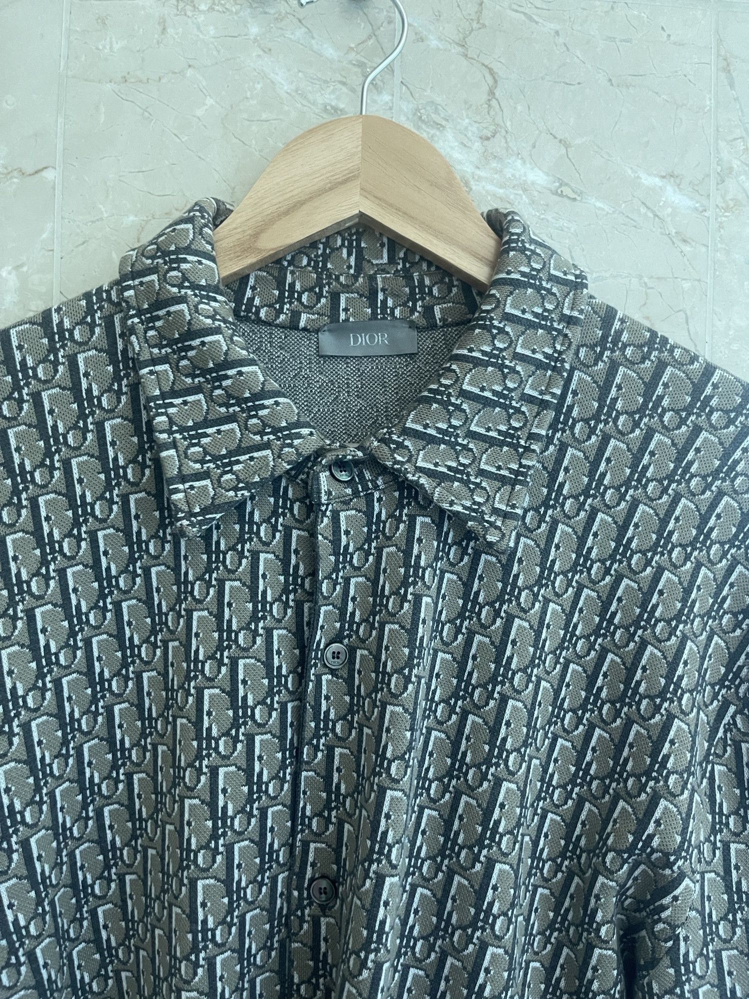 Dior DIOR - Oblique Jacquard Print Shirt Size US L / EU 52-54 / 3 - 4 Thumbnail