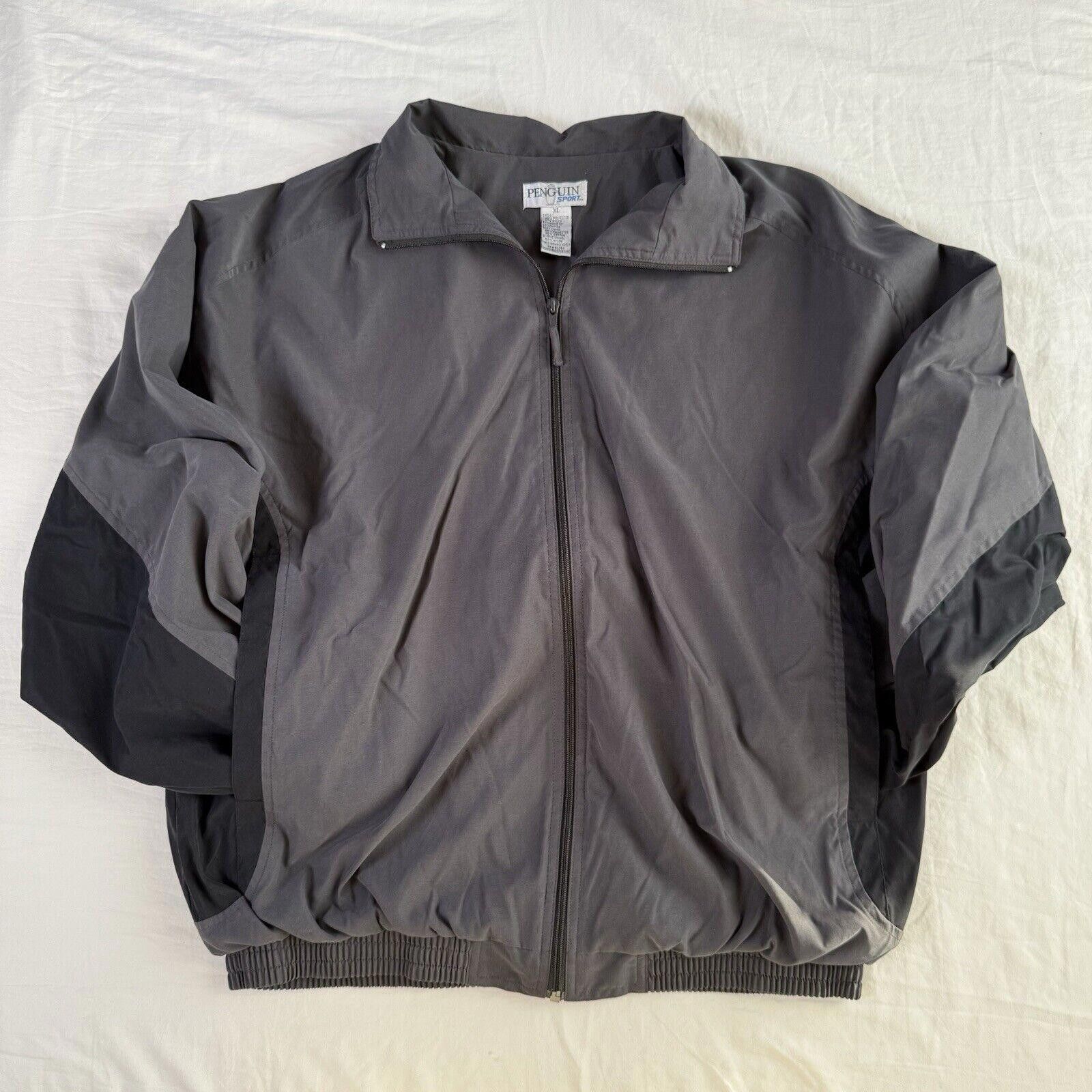 Designer Vintage Penguin Sport Windbreaker Jacket Size XL Gray Size US XL / EU 56 / 4 - 1 Thumbnail