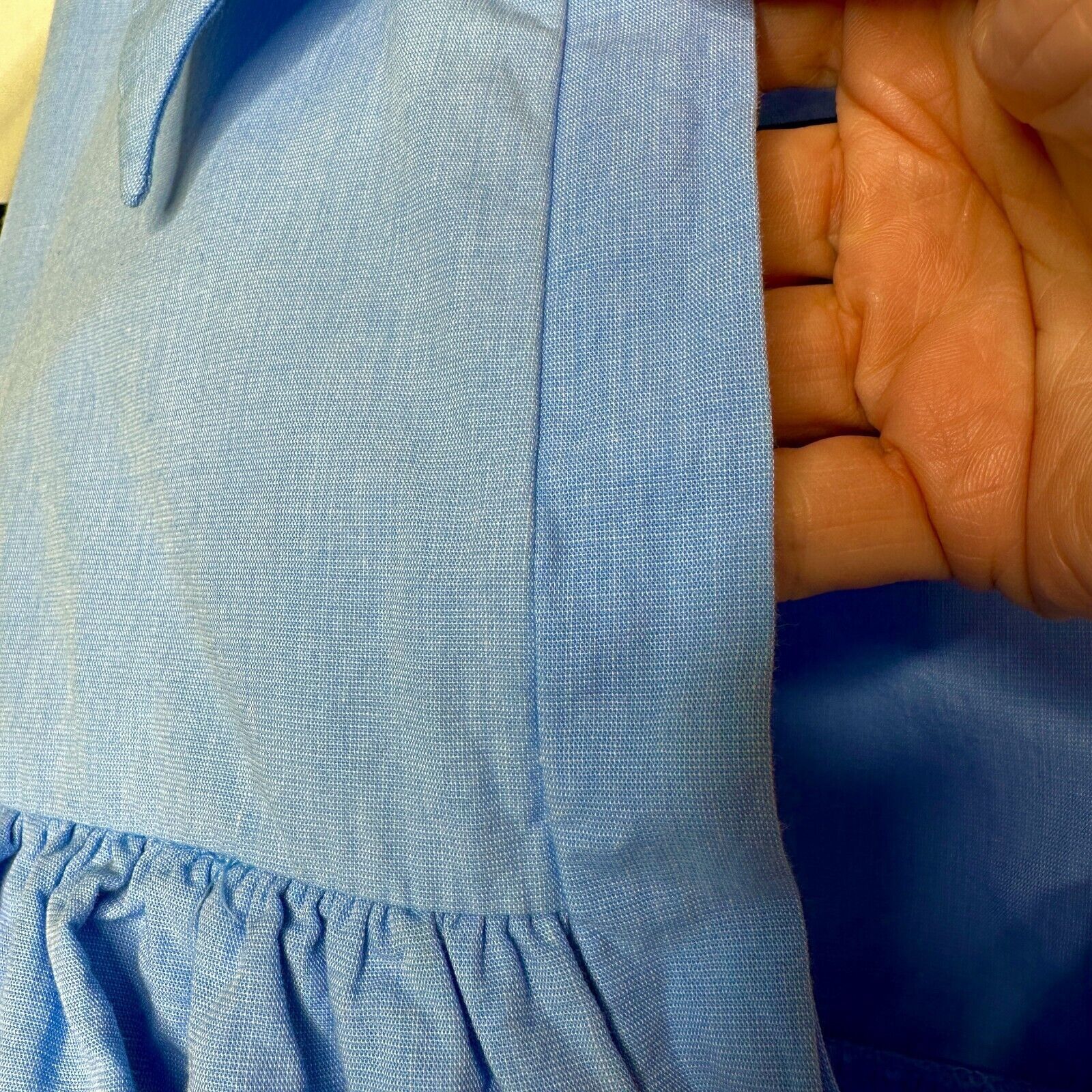 Other Denim Blue Ruffled Cold Shoulder Half Button Flowy Blouse S Size S / US 4 / IT 40 - 9 Thumbnail
