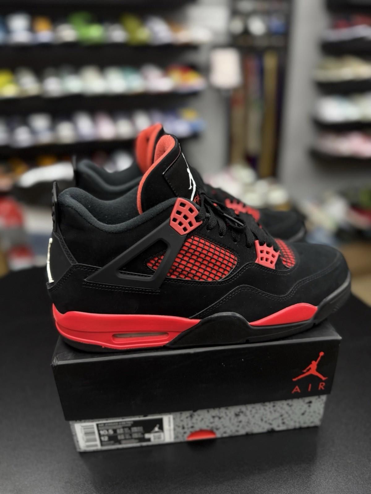 Jordan Brand Air Jordan 4 Retro “Red Thunder” USED Size 10.5 OG ALL Size US 10.5 / EU 43-44 - 2 Thumbnail