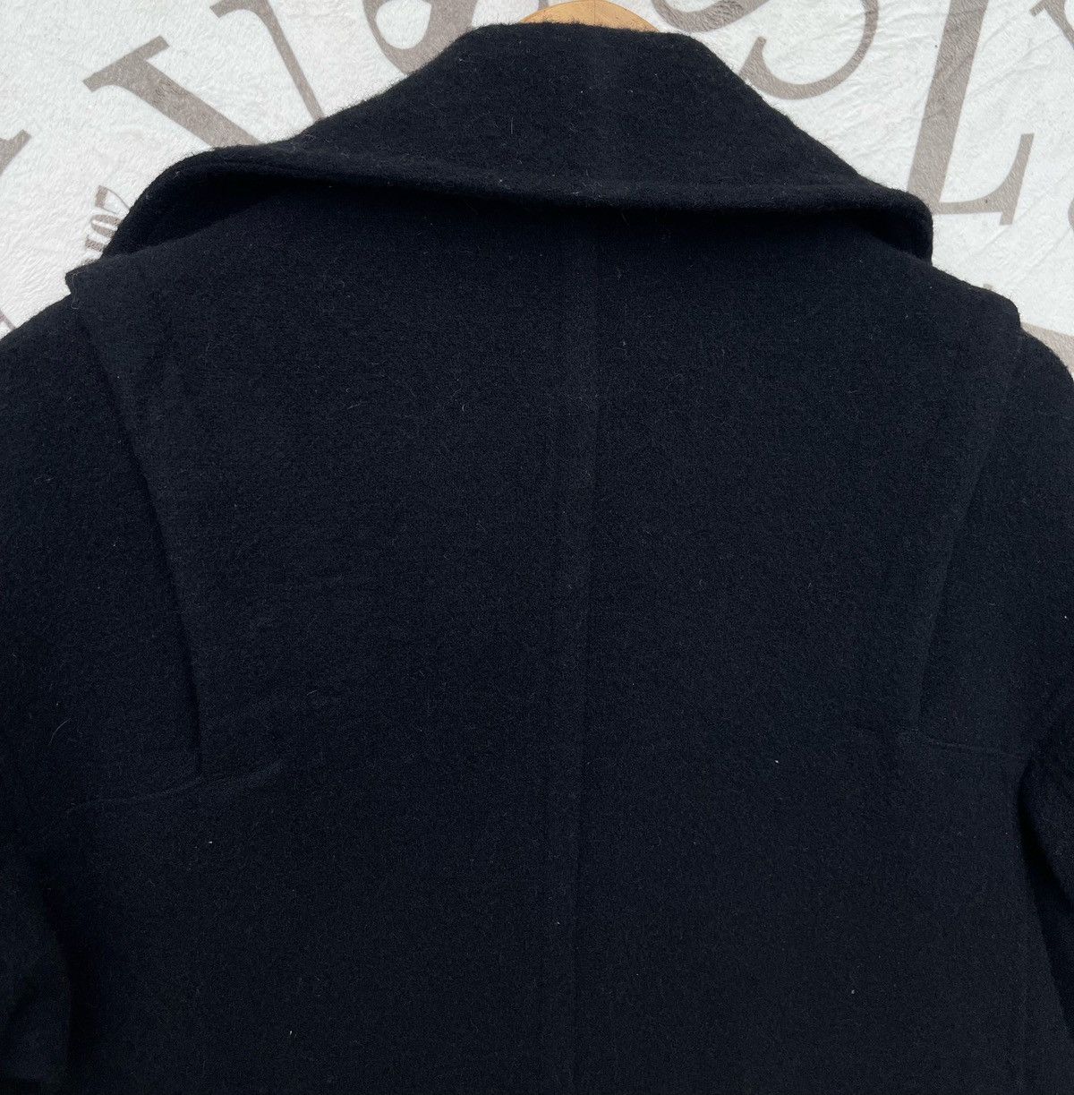 Yohji Yamamoto 🔥 A/W 2009 YOHJI YAMAMOTO WOOL OVER-COAT RARE DESIGN Size US M / EU 48-50 / 2 - 14 Thumbnail