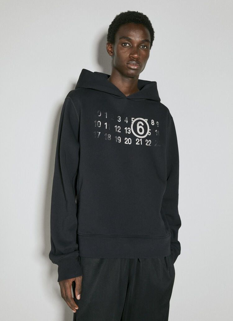 Maison Margiela Maison Margiela MM6 Black Number Hoodie Size US XL / EU 56 / 4 - 12 Thumbnail