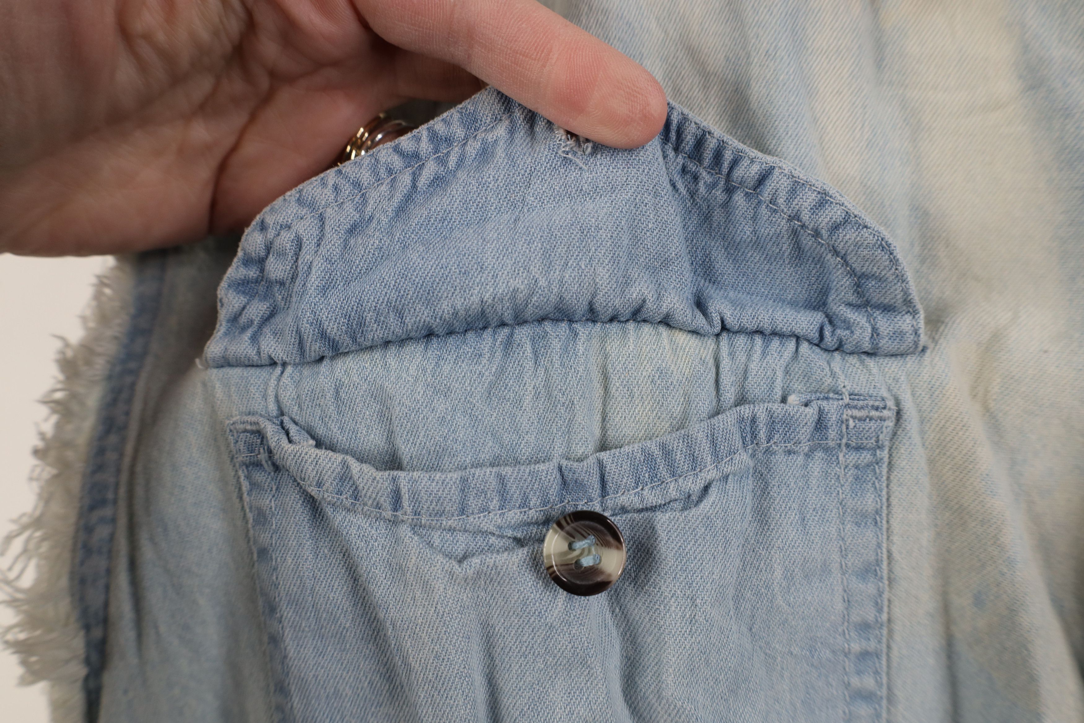 Vintage Vintage 90s POW MIA Motorcycle Cut Off Denim Button Shirt Size US XXL / EU 58 / 5 - 7 Thumbnail