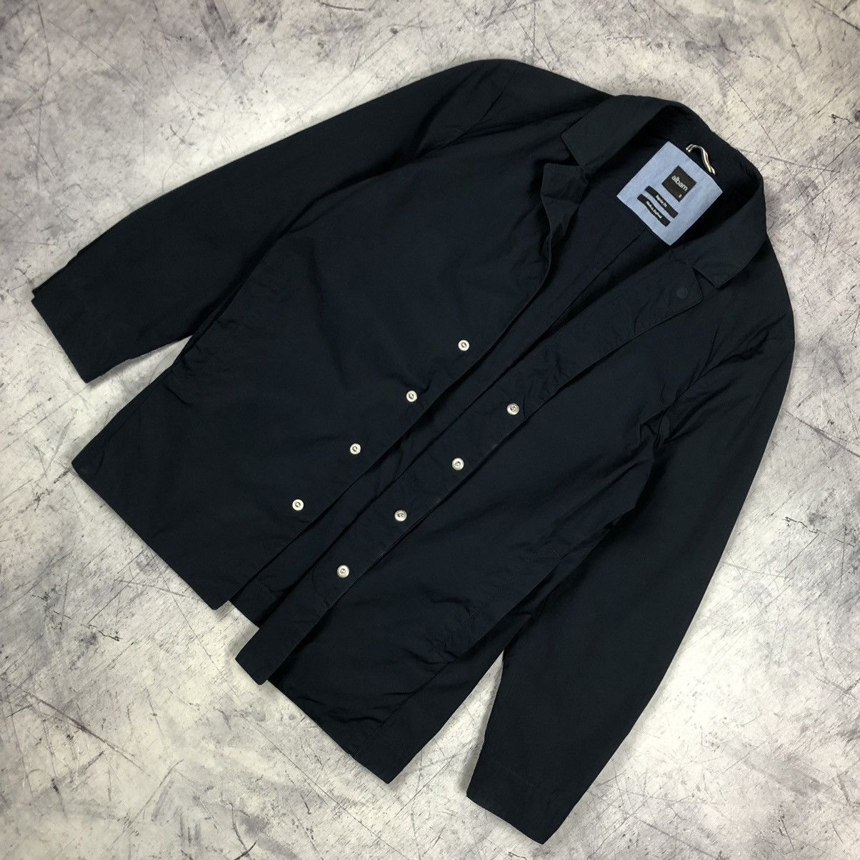 Albam Vintage Albam Nylon Ripstop Navy Casual Blazer Jacket chore Size US M / EU 48-50 / 2 - 9 Thumbnail