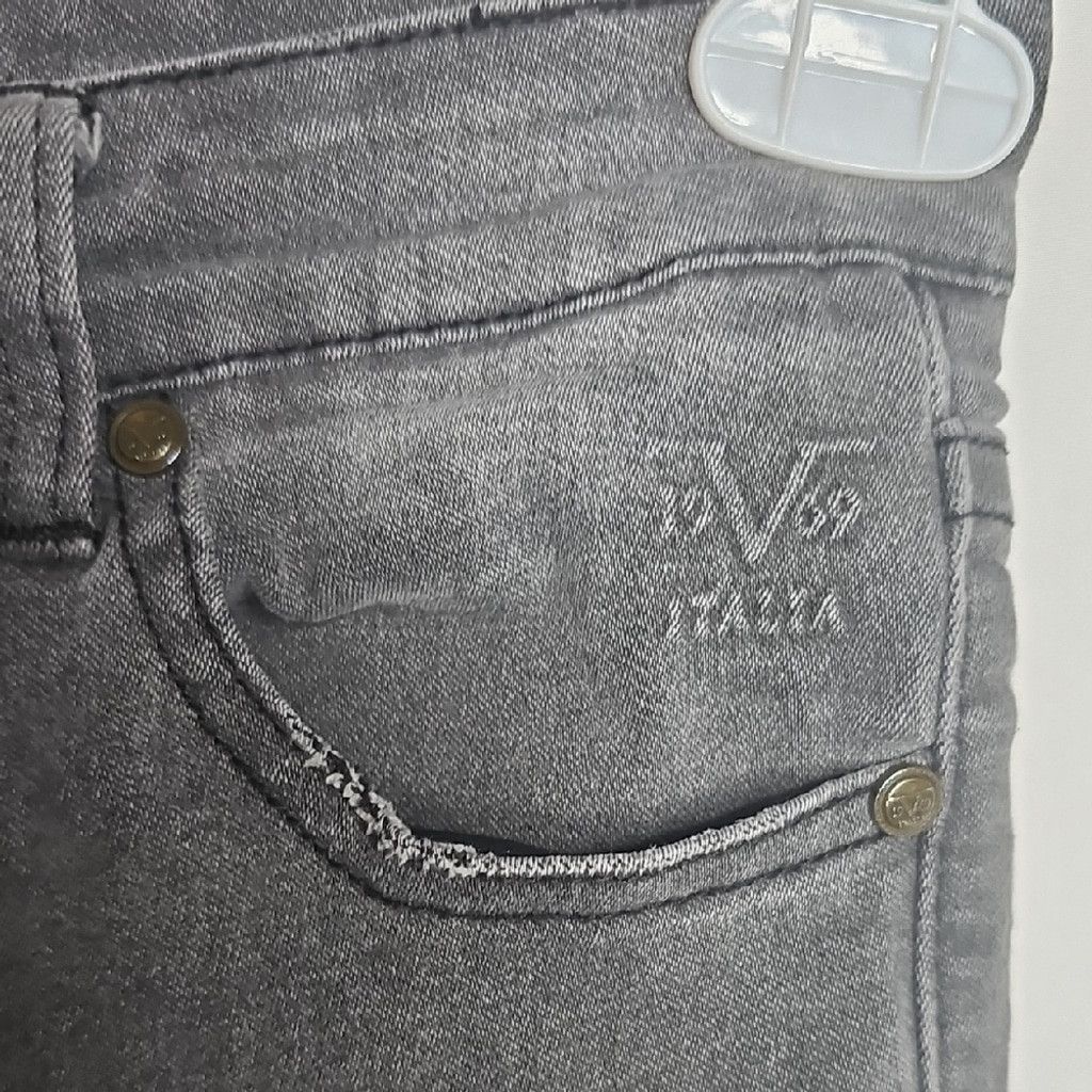 Versace Versace Gray Distressed Pull On Skinny Jeans Sz 27 Size 27" / US 4 / IT 40 - 5 Thumbnail
