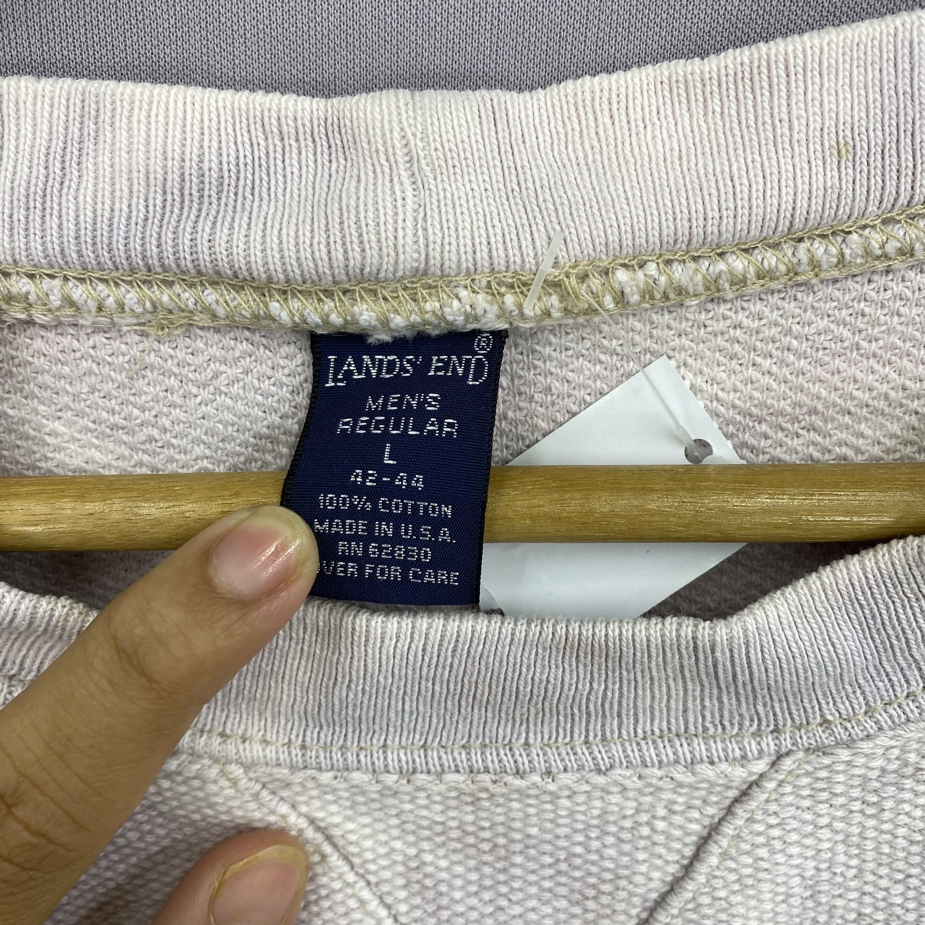 Lands' End Vintage 90s Lands' End Sweater Thermal Sweatshirt Jumper Size US L / EU 52-54 / 3 - 4 Thumbnail