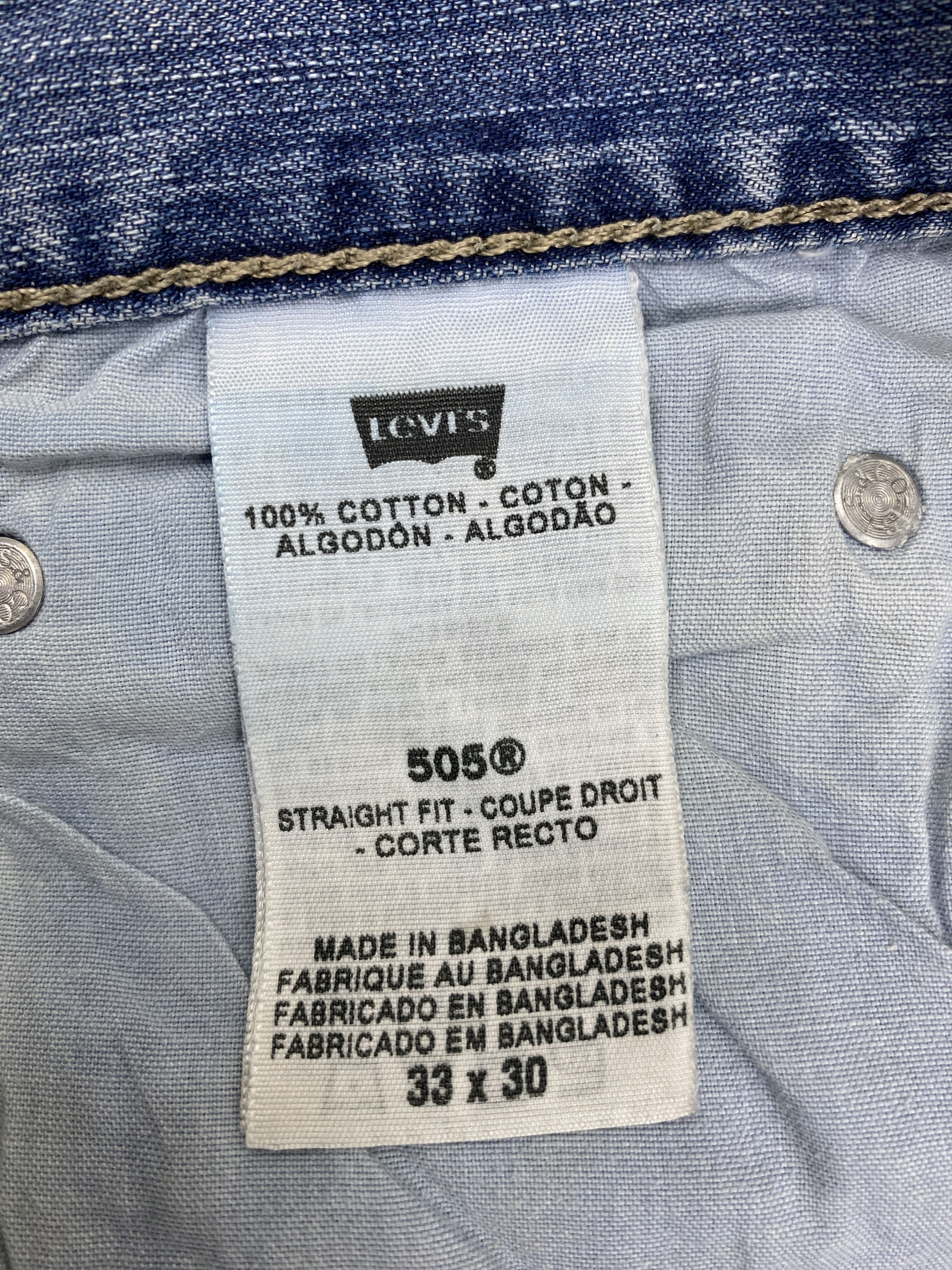 Levi's Vintage Levis 505 Faded Blue Jeans 33x29 S0040 Size US 33 - 8 Thumbnail