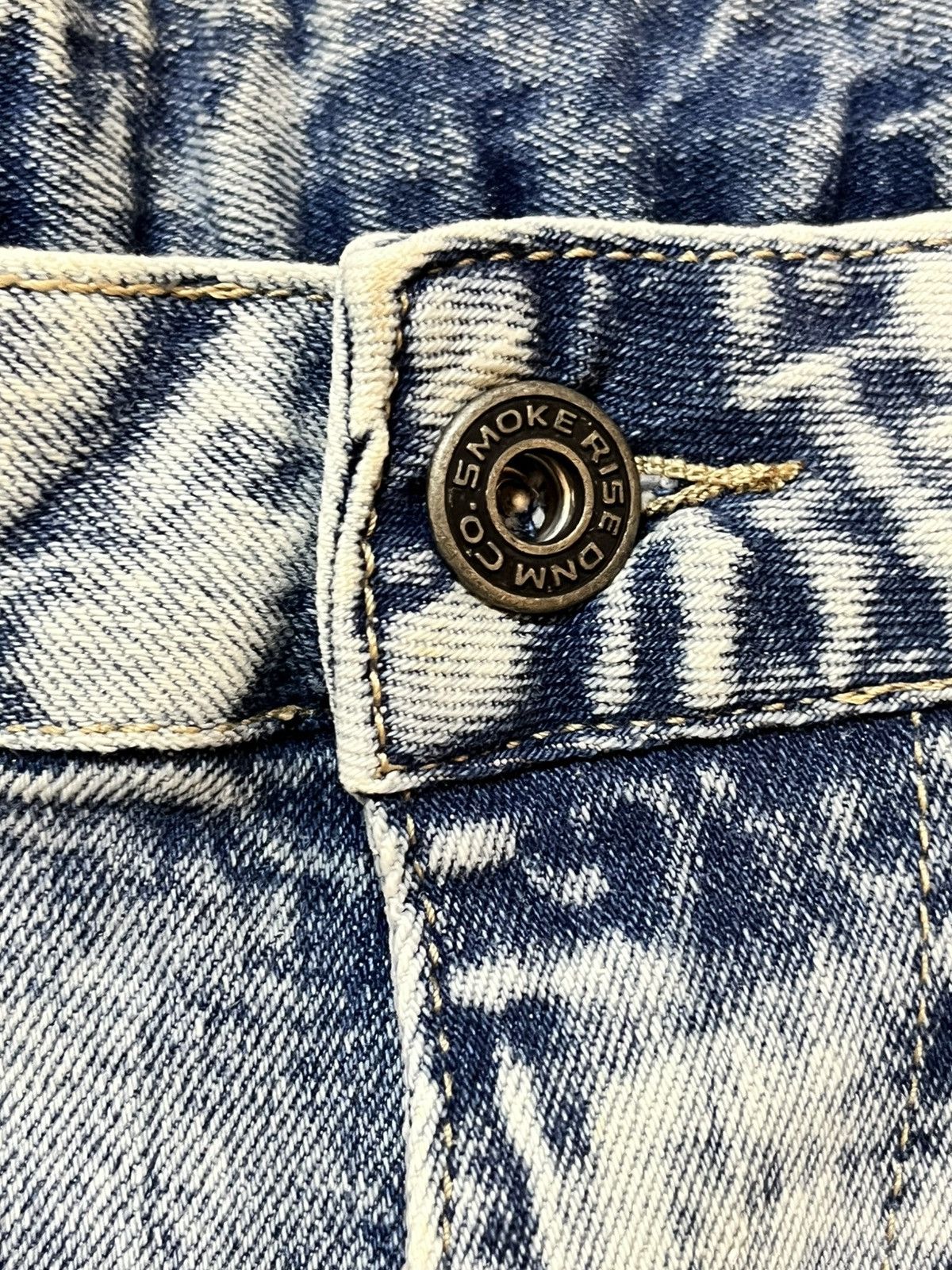 Smoke Rise Vintage Smoke Rise Acid Wash Ashes Ripped Distressed Denim Size US 33 - 9 Thumbnail