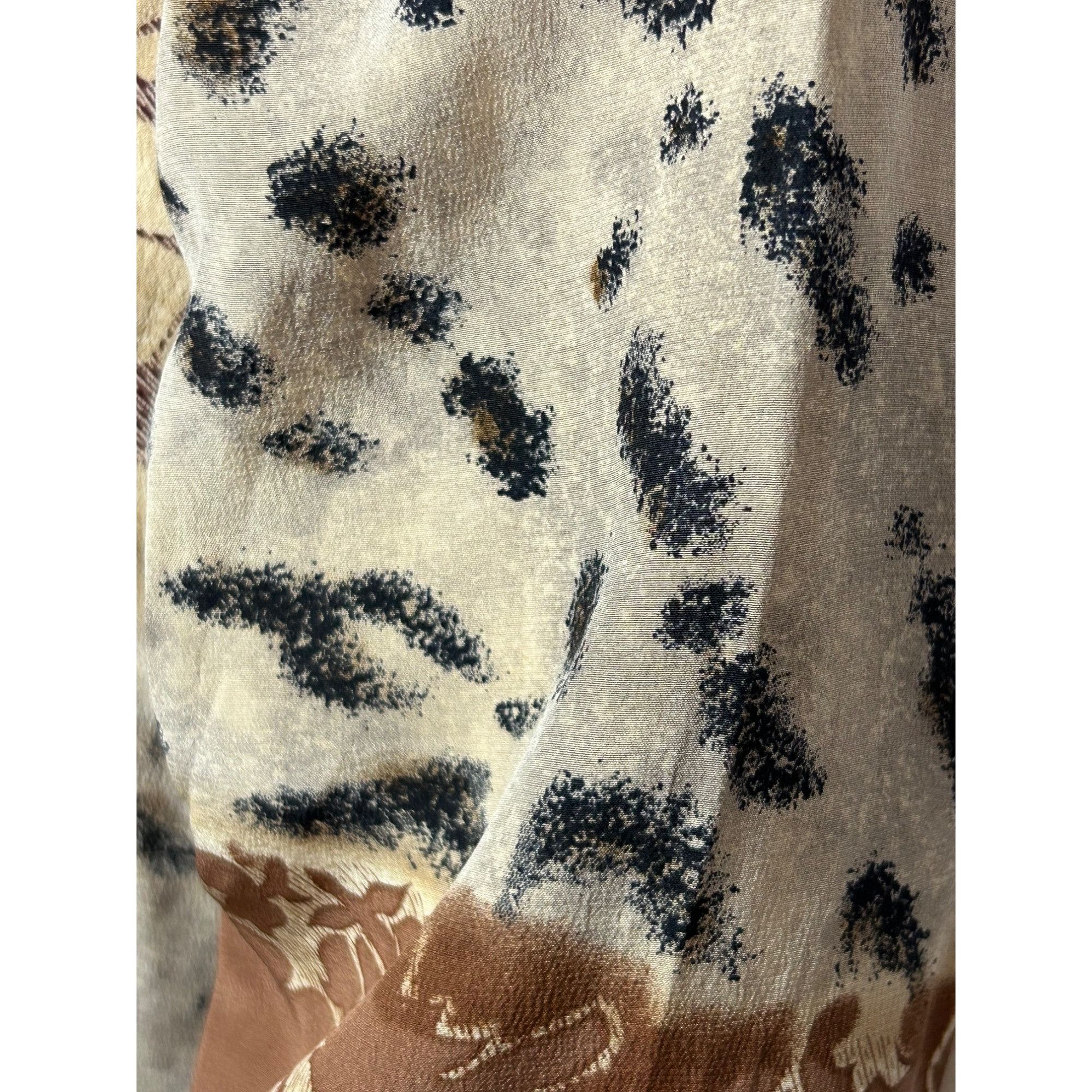 Other Saks Jandel Vtg Blazer 14 Silk Asian Style Animal Print Neut Size L / US 10 / IT 46 - 22 Thumbnail