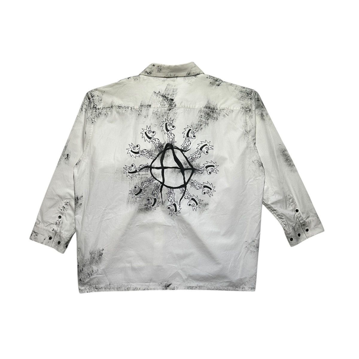 KIDILL $685 SS25 punk graphic oversized button down Size US L / EU 52-54 / 3 - 4 Thumbnail