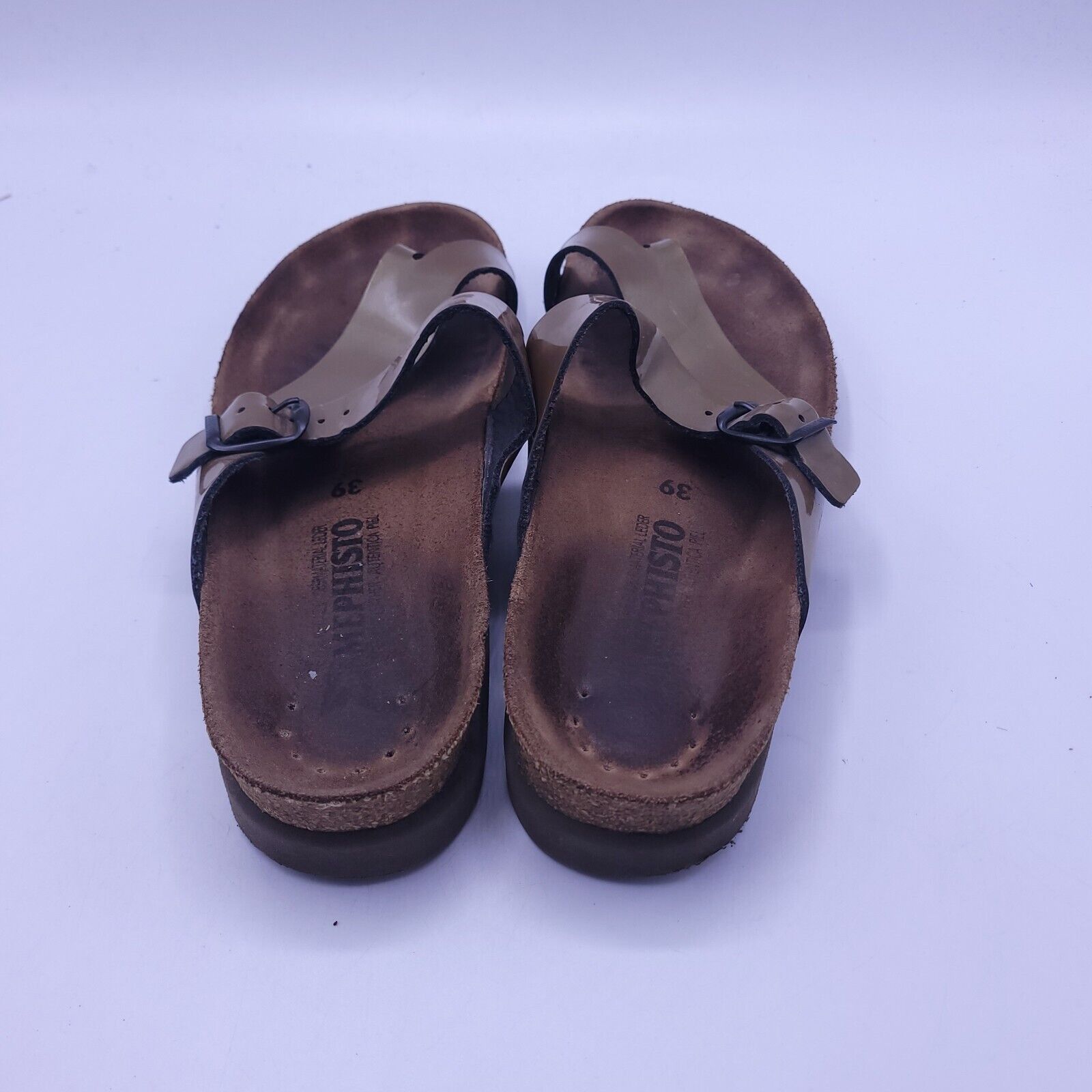 Mephisto Mephisto Slip On Leather Slide Sandal Womens Size 8 39 Brown Size US 8 / IT 38 - 3 Thumbnail