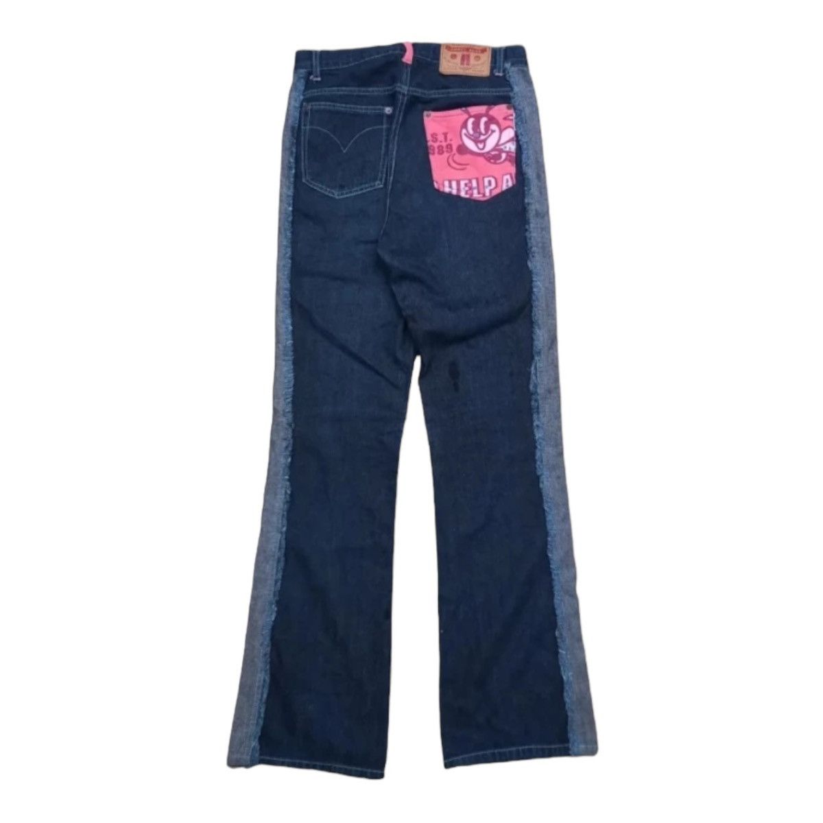 image of 14Th Addiction x Hysteric Glamour Vintage Angel Blue Denim Pants, Men's (Size 28)