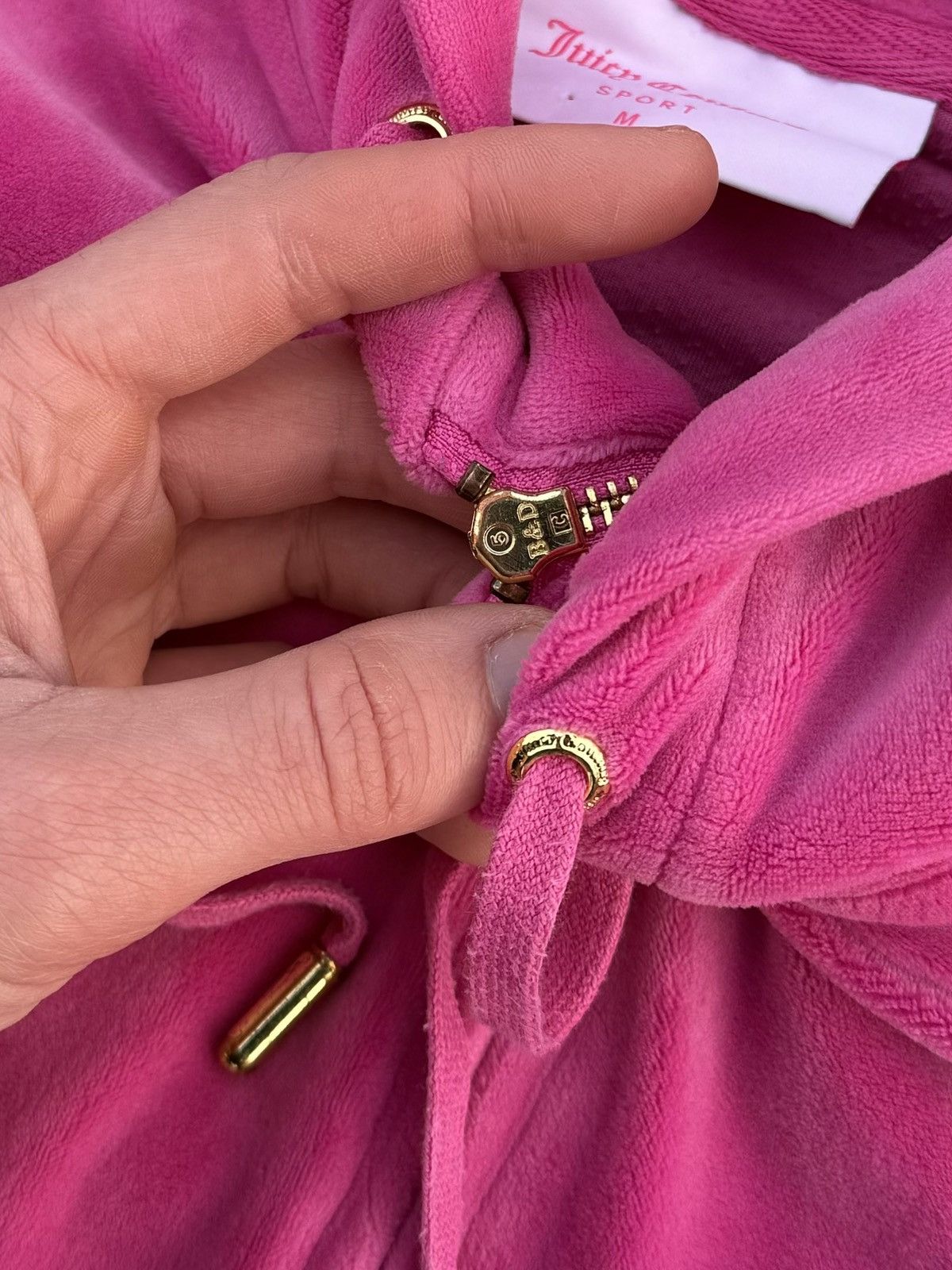 Juicy Couture Vintage 90s Juicy Couture Velour Glamour Zip Hype Hoodie Size M / US 6-8 / IT 42-44 - 5 Thumbnail