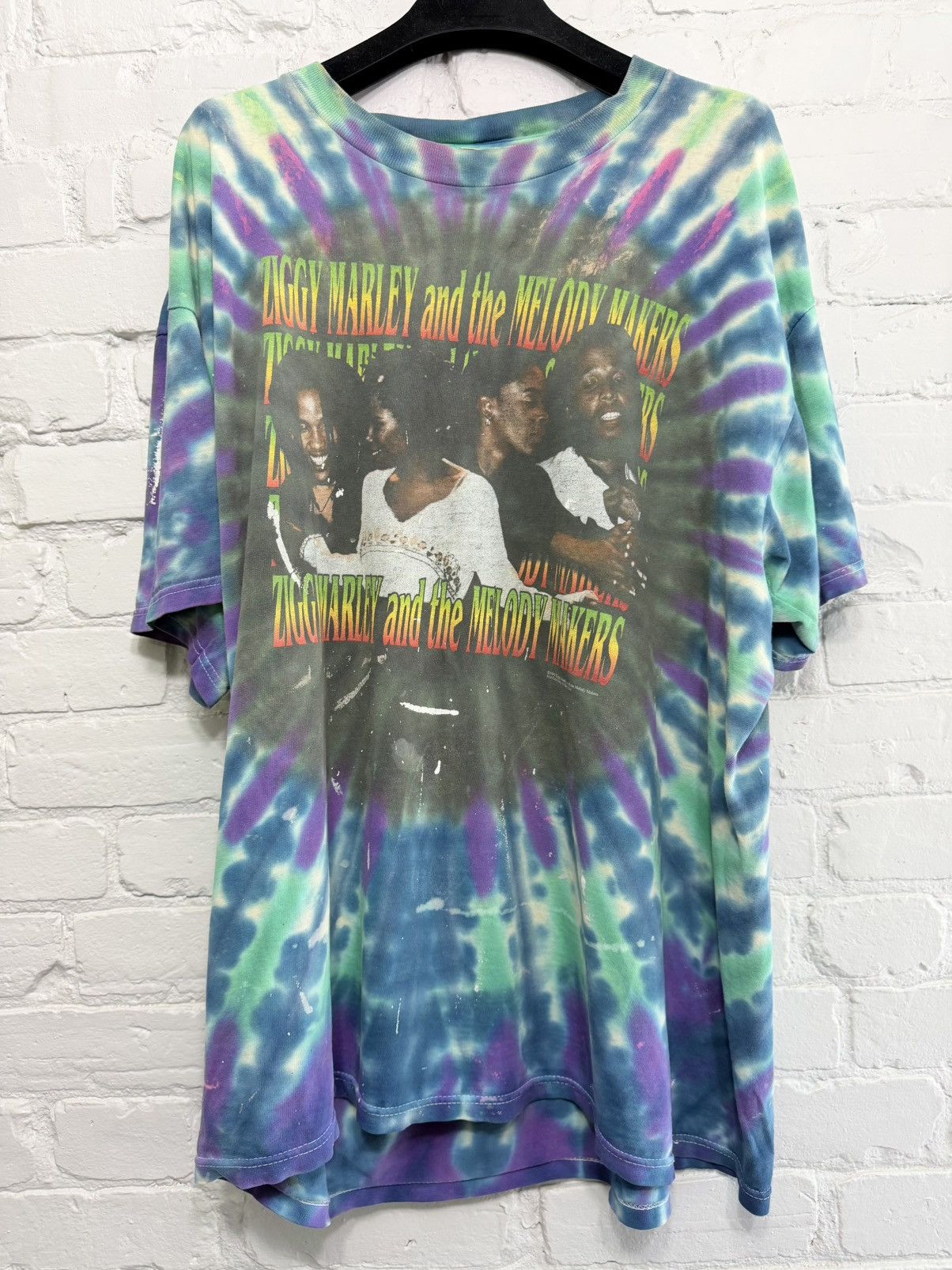 Vintage Vintage 90's Ziggy Marley tie dye shirt Size US XL / EU 56 / 4 - 1 Thumbnail