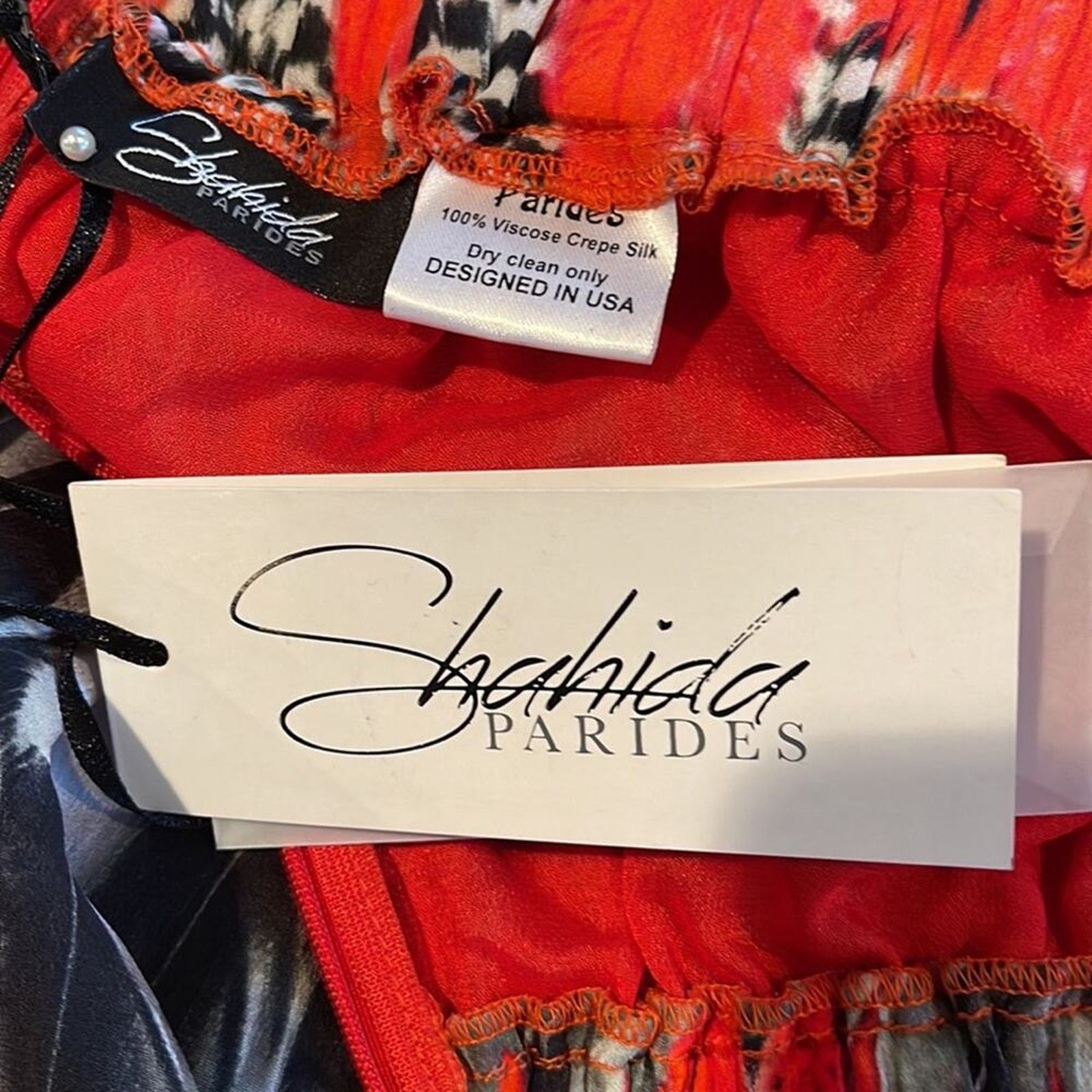 Other Shahida Parides Woodpecker Red Multi Palazzo Jumpsuit Size S Size 27" / US 4 / IT 40 - 4 Thumbnail