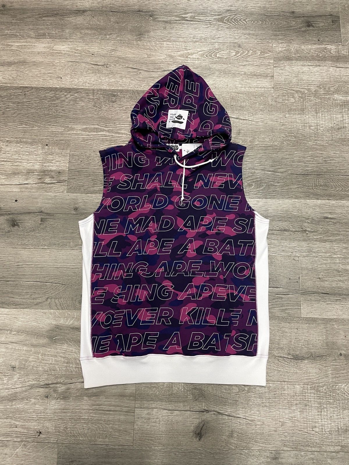 image of Bape Camo Vest in Purple, Men's (Size XL)