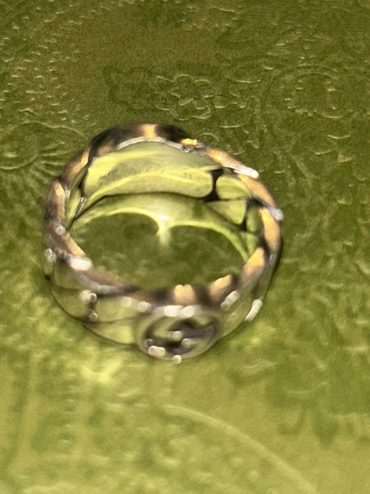 Gucci Gucci Sterling Silver Interlocking Ring 678656 Size ONE SIZE - 6 Thumbnail