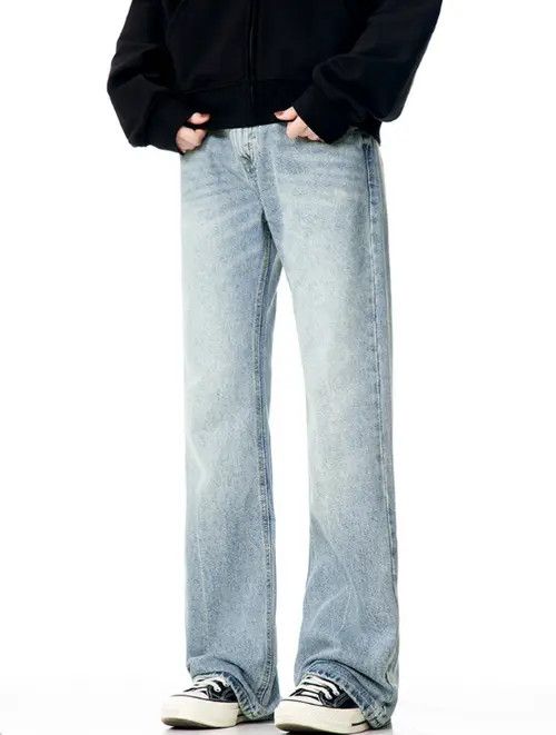 Anime × Japanese Brand × Jean American light blue washed high street bootcut jeans Size US 34 / EU 50 - 4 Thumbnail