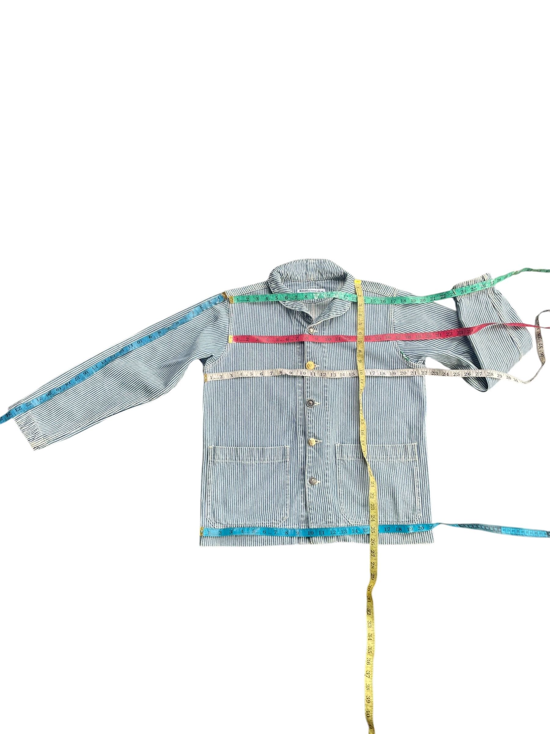 Japanese Brand Vintage USN Sunny Side Up Hickory Shawl Jacket Size US L / EU 52-54 / 3 - 17 Thumbnail