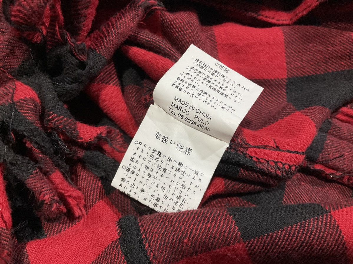 🔥Sick Y2K Edge Line Fringed Frayed Flannel Shirt