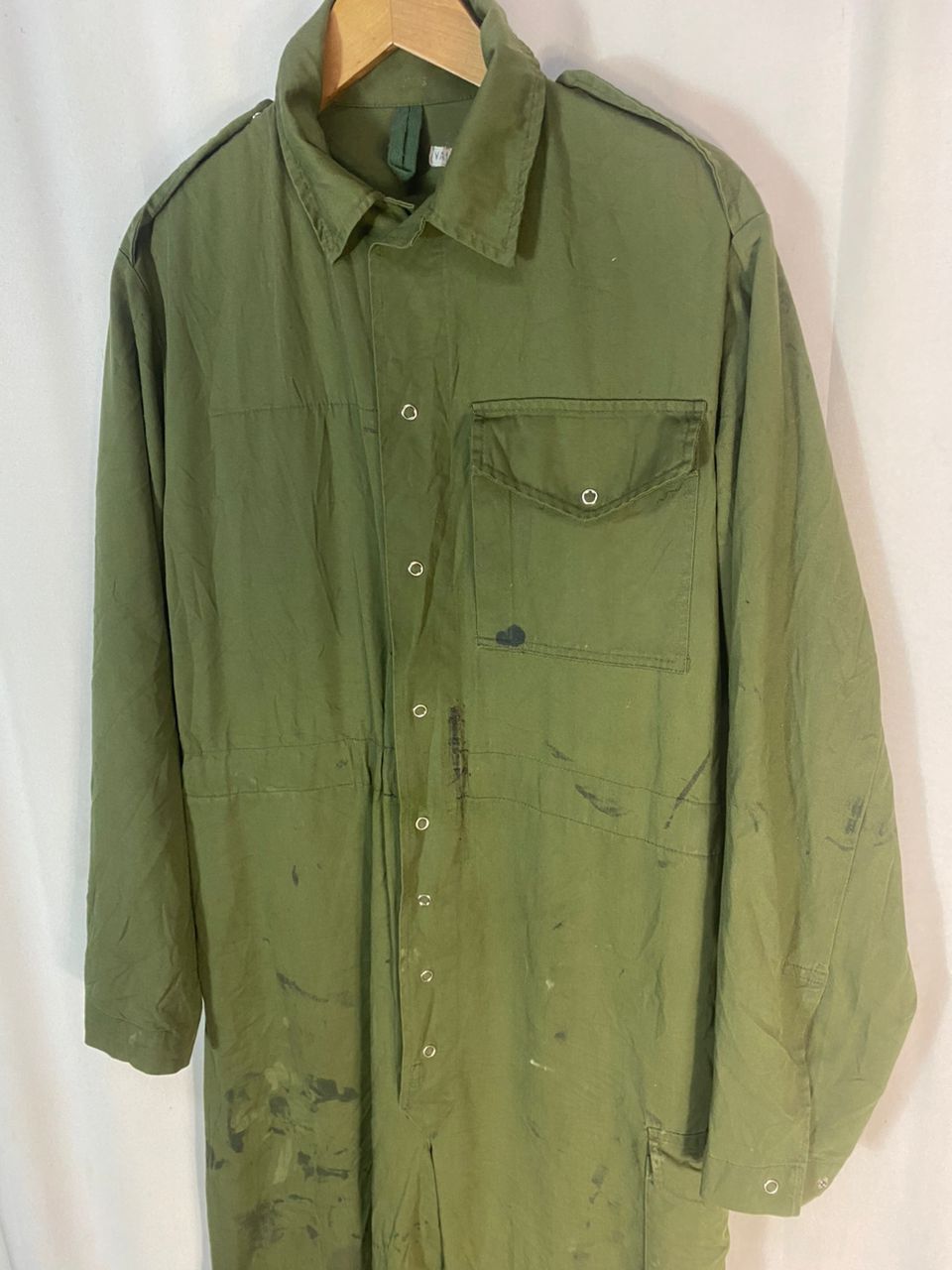 Vintage Vintage us army 80s olive green coverall Size US 37 - 4 Thumbnail