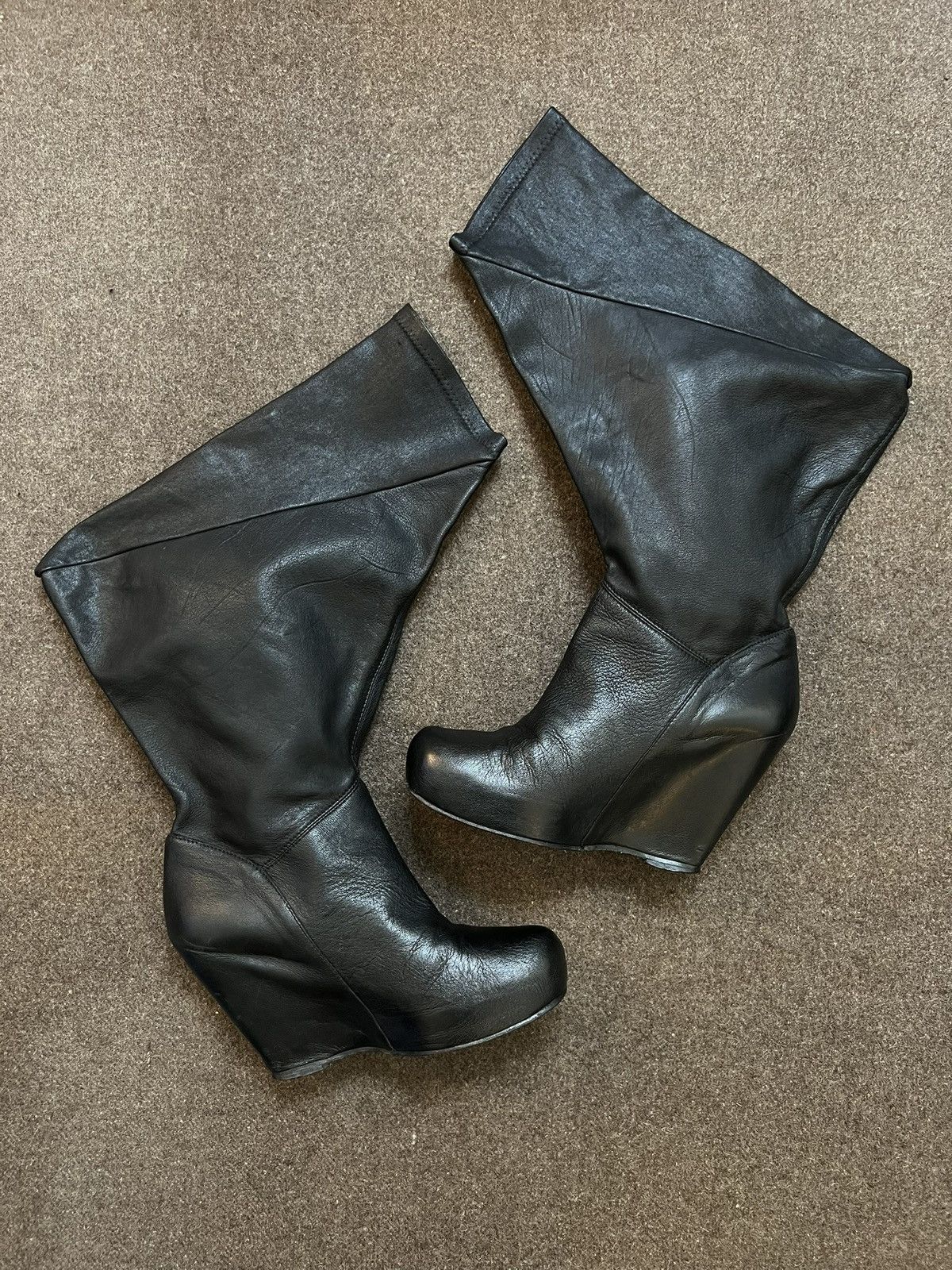 Rick Owens Rick Owens FW09 Volume Wedge Boots Size US 6.5 / IT 36.5 - 5 Thumbnail