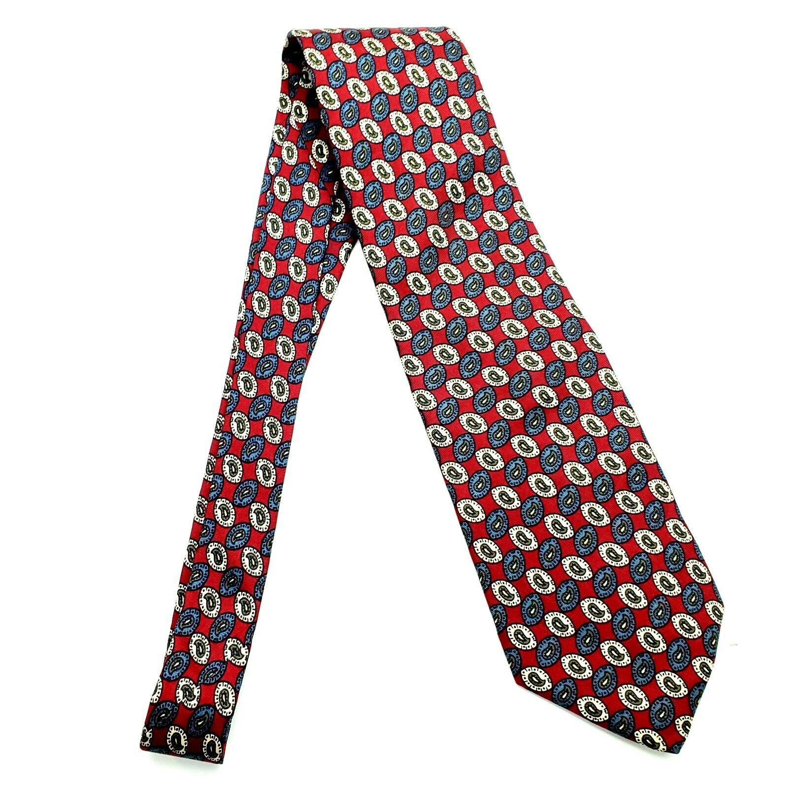 Jos. A. Bank Jos A Bank Silk Tie Red Print Geometric Short USA Size ONE SIZE - 6 Thumbnail