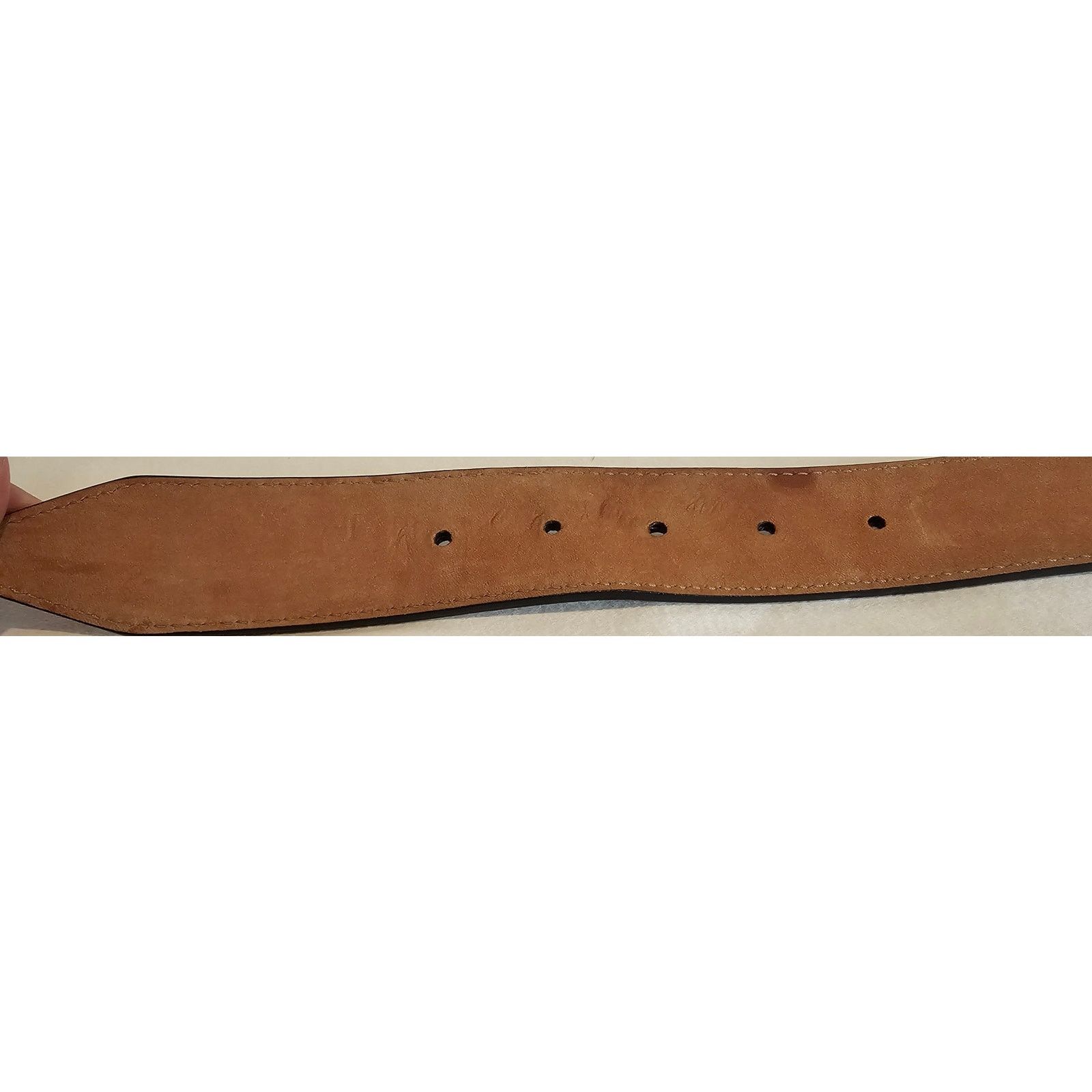 Fendi FENDI Baguette Sand Brown Calf Leather Silver Hardware Belt Size ONE SIZE - 10 Thumbnail