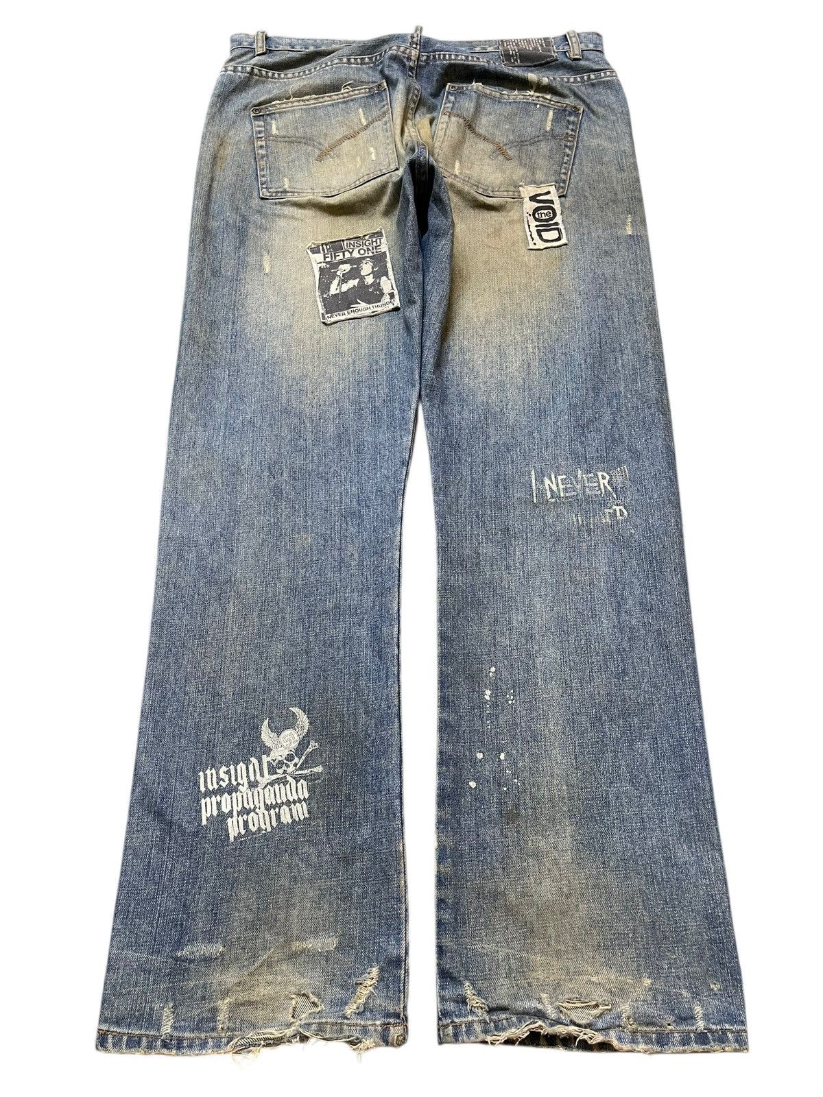 Hysteric Glamour Vintage Japanese Brand Mud Wash Faded Artist Style Jeans Size US 36 / EU 52 - 2 Thumbnail