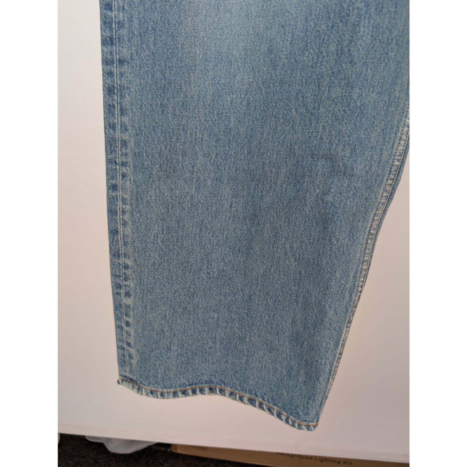 Balenciaga o1rshd1 Organic Blue Japanese Large Baggy Denim Jeans Blue Size US 32 / EU 48 - 8 Thumbnail