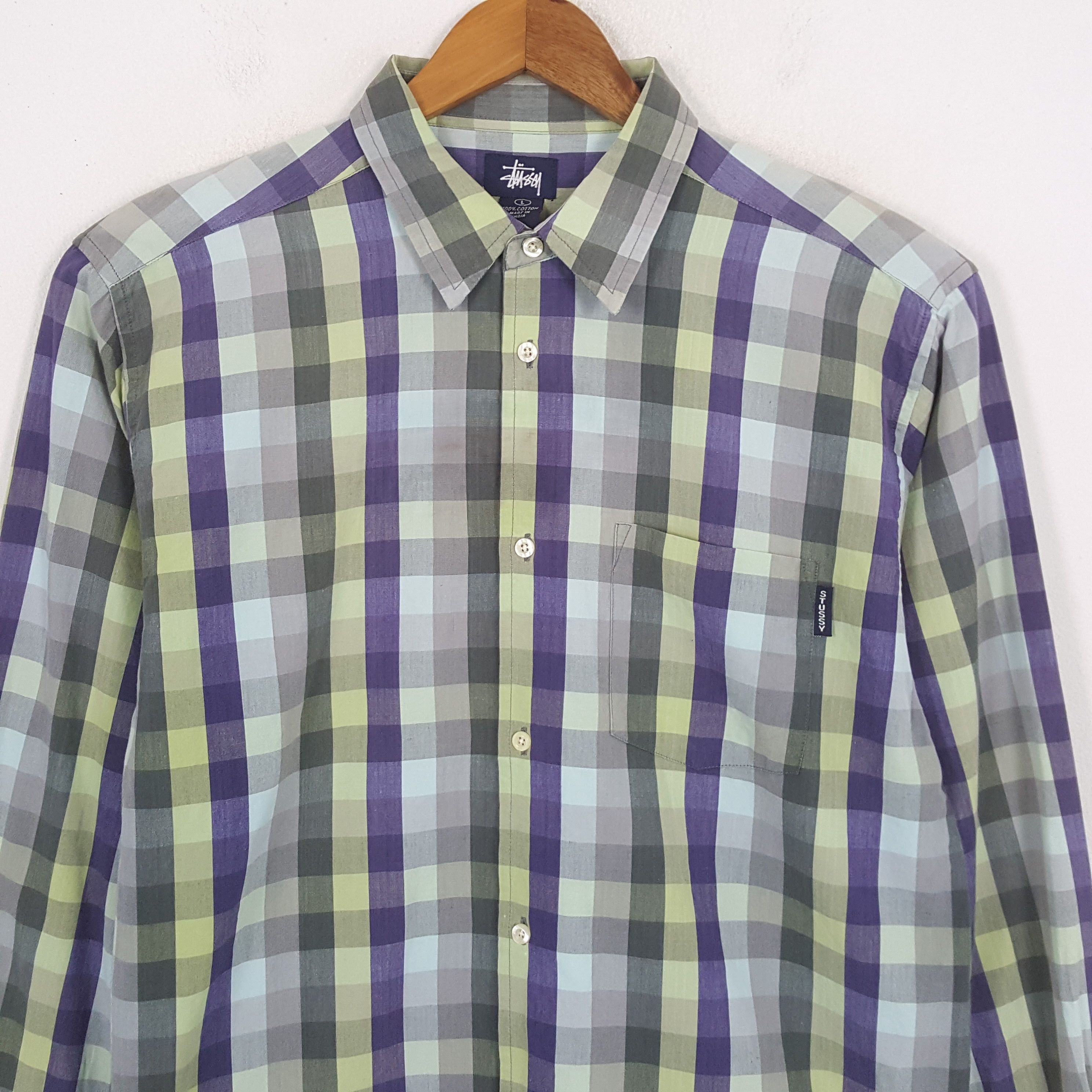 Stussy × Vintage Vintage STUSSY Streetwear Skateboard Style Logo Shirt Size US L / EU 52-54 / 3 - 4 Thumbnail