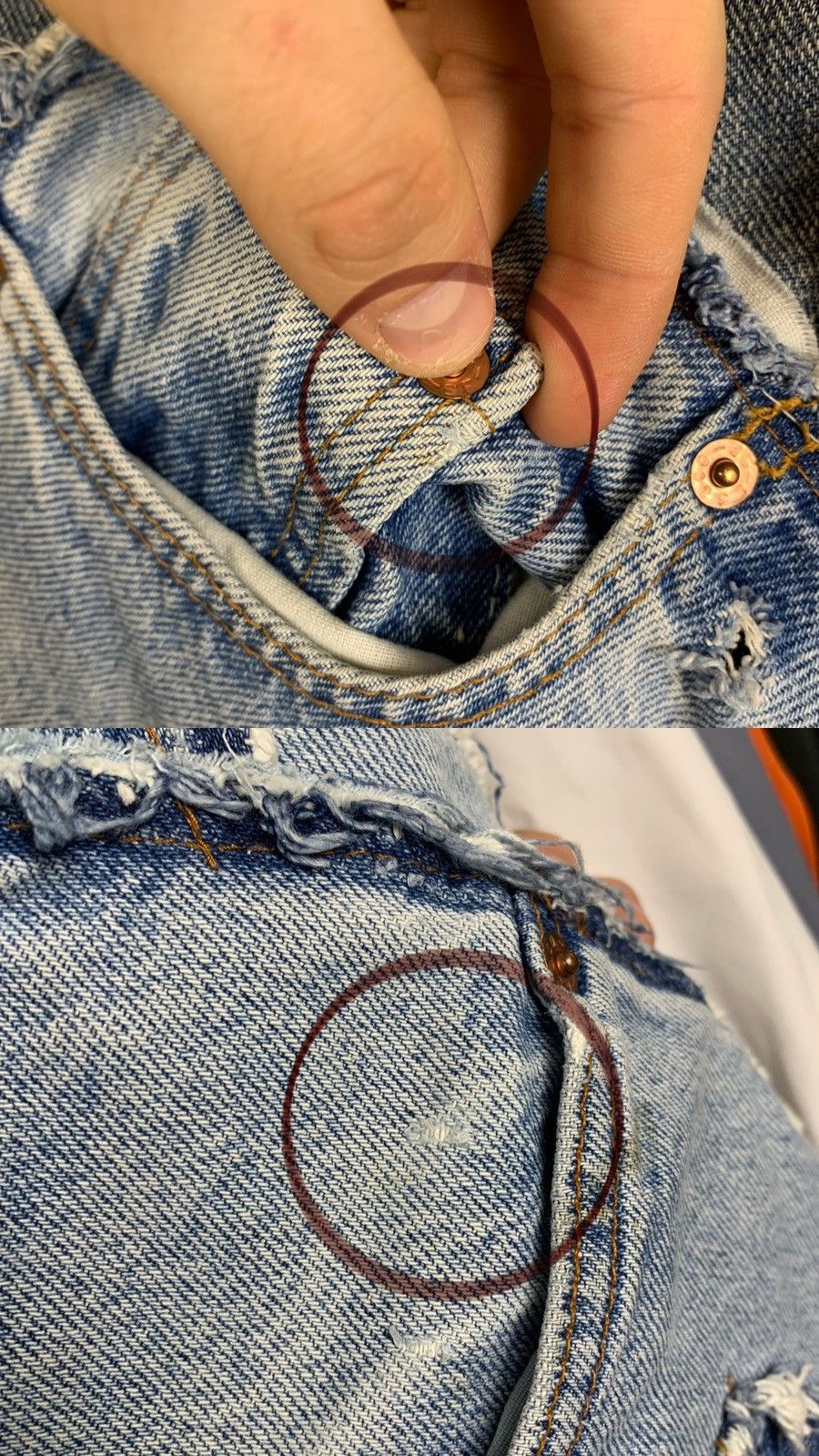 Levi's Women's Custom Patchwork Jeans with Levi's 501 Denim Panels Size 30" / US 8 / IT 44 - 21 Thumbnail