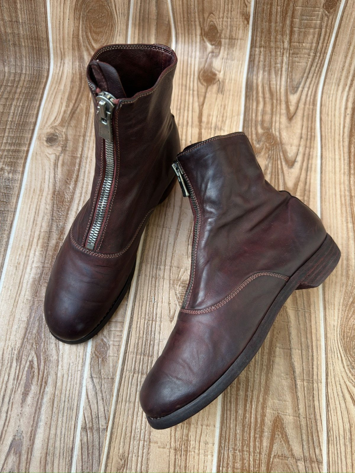 Guidi Guidi 210 Soft Horse Leather Front Zip up Boots Size US 7 / IT 37 - 12 Thumbnail